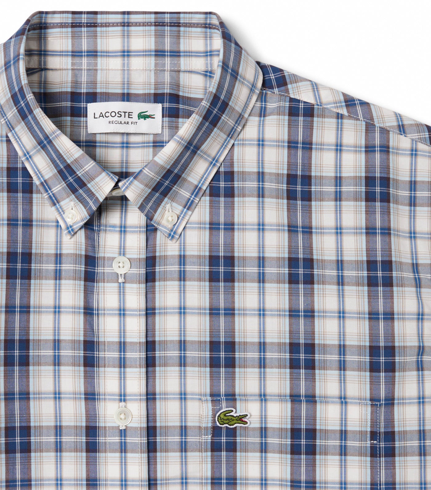 Lacoste Regular Fit Short Sleeved Shirt Flour/France Blue