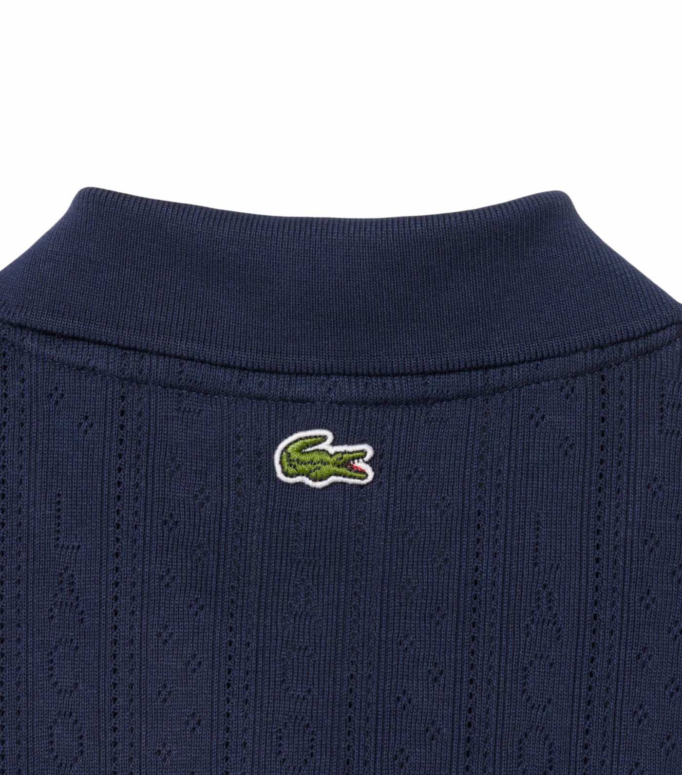 Lacoste Slim Fit Pointelle Branded L.12.D Polo Shirt Navy Blue