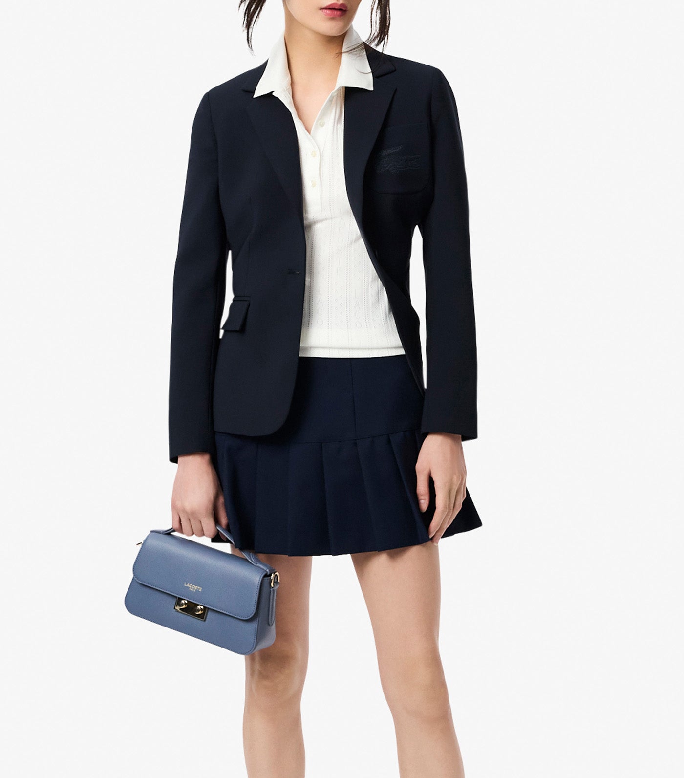 Slim Fit Pointelle Branded L.12.D Polo Shirt