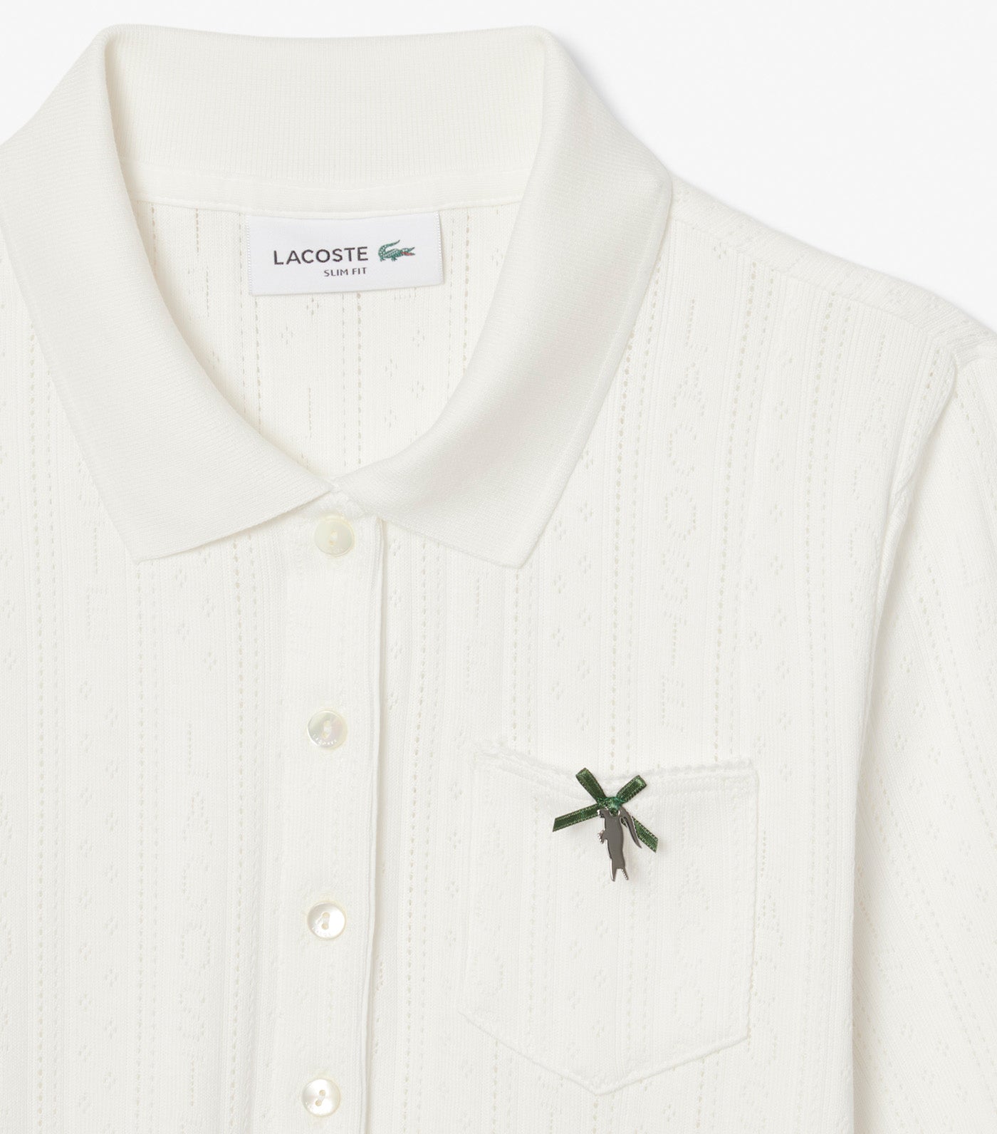 Slim Fit Pointelle Branded L.12.D Polo Shirt