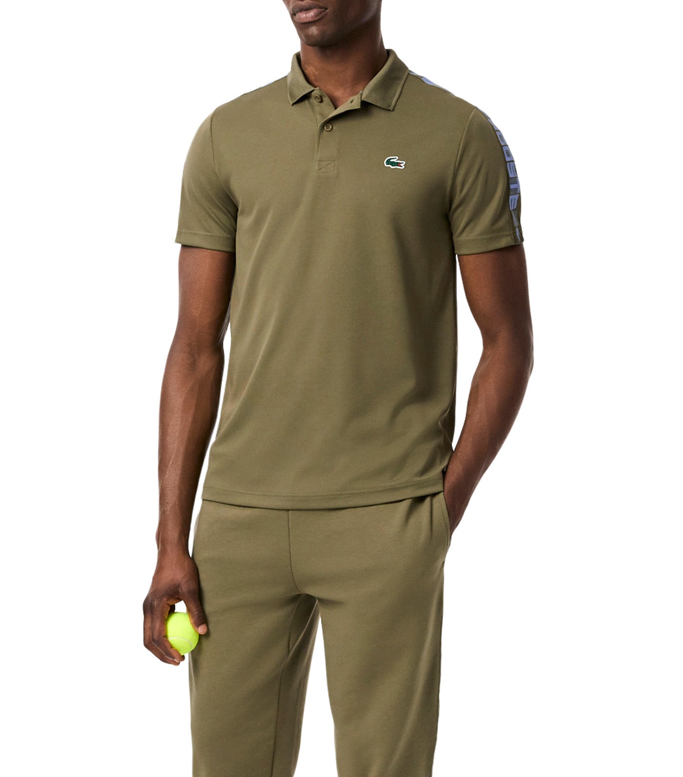 Ultra Dry Branded Stripe Tennis Polo Shirt