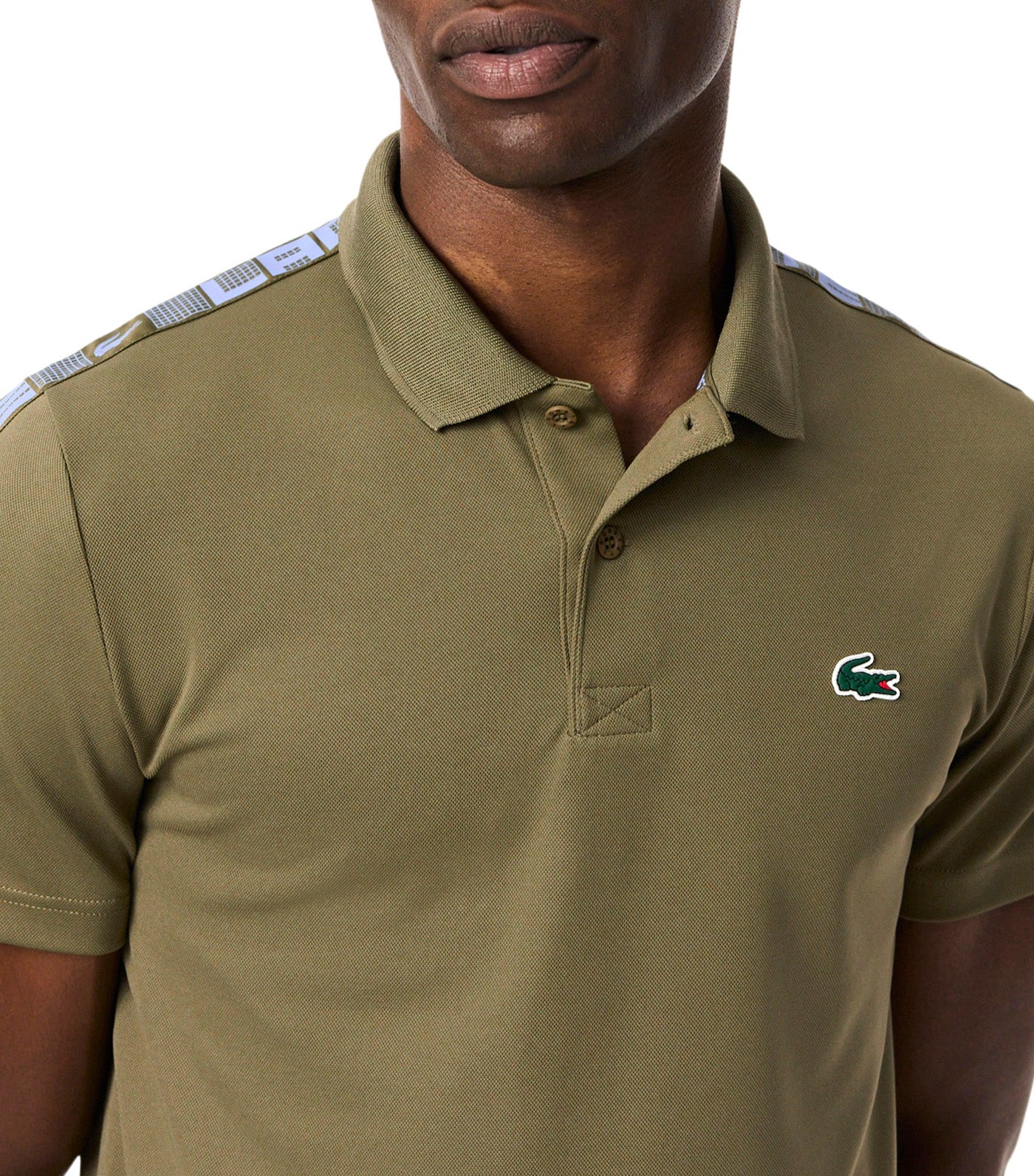 Ultra Dry Branded Stripe Tennis Polo Shirt