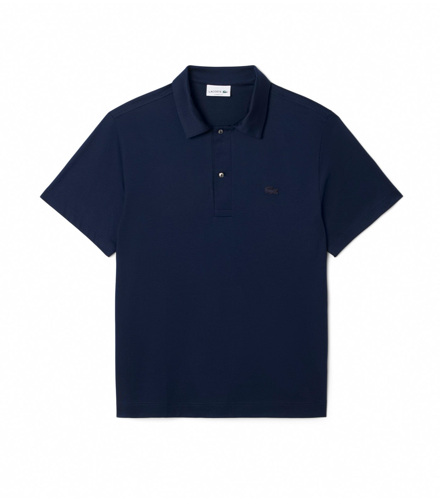 Lacoste Paris Classic Fit Open Neck Embroidered Polo Shirt Navy Blue