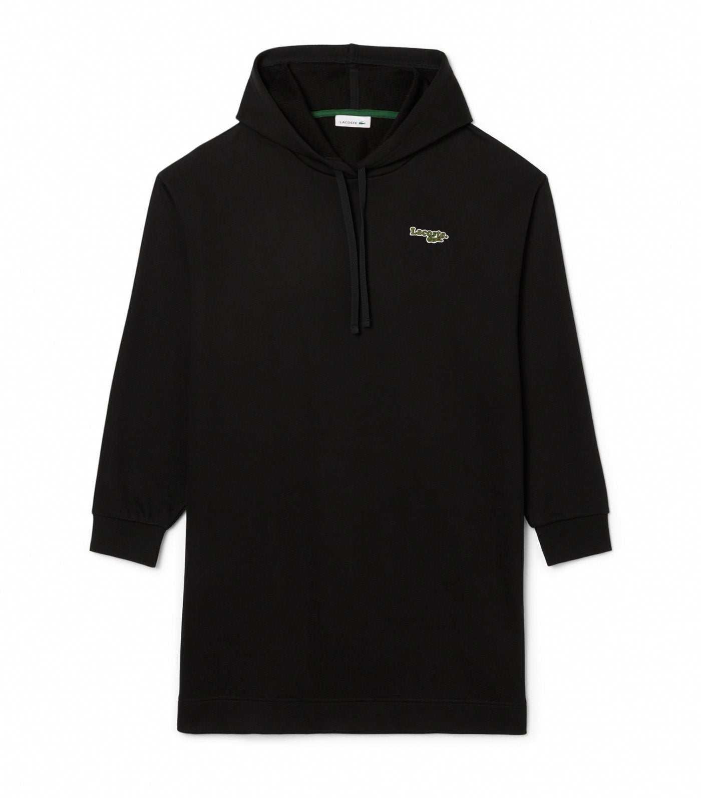 Lacoste Oversized Fleece Sweatshirt Dress Black
