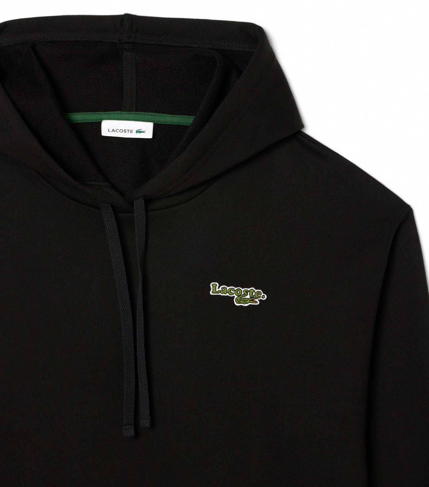 Lacoste Oversized Fleece Sweatshirt Dress Black