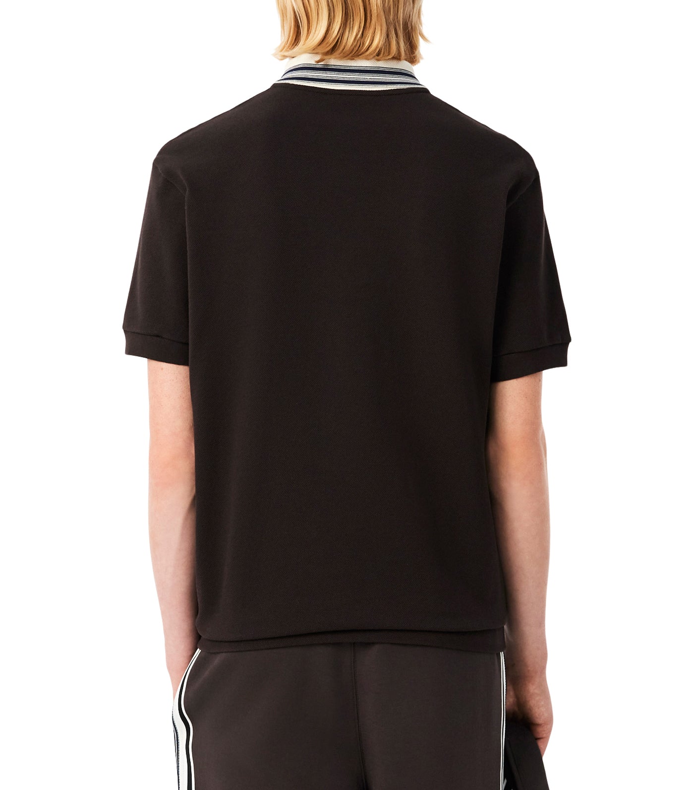 French Made Classic Fit Stripe Collar Polo Shirt Port 0
