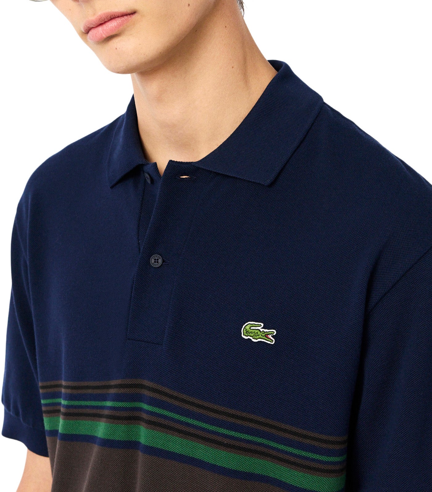 French Made Classic Fit Striped Polo Shirt