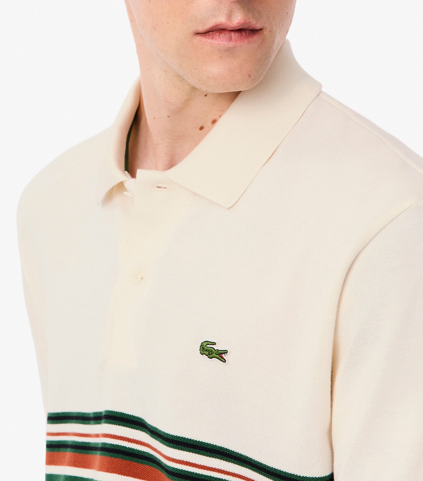 French Made Classic Fit Striped Polo Shirt Lapland