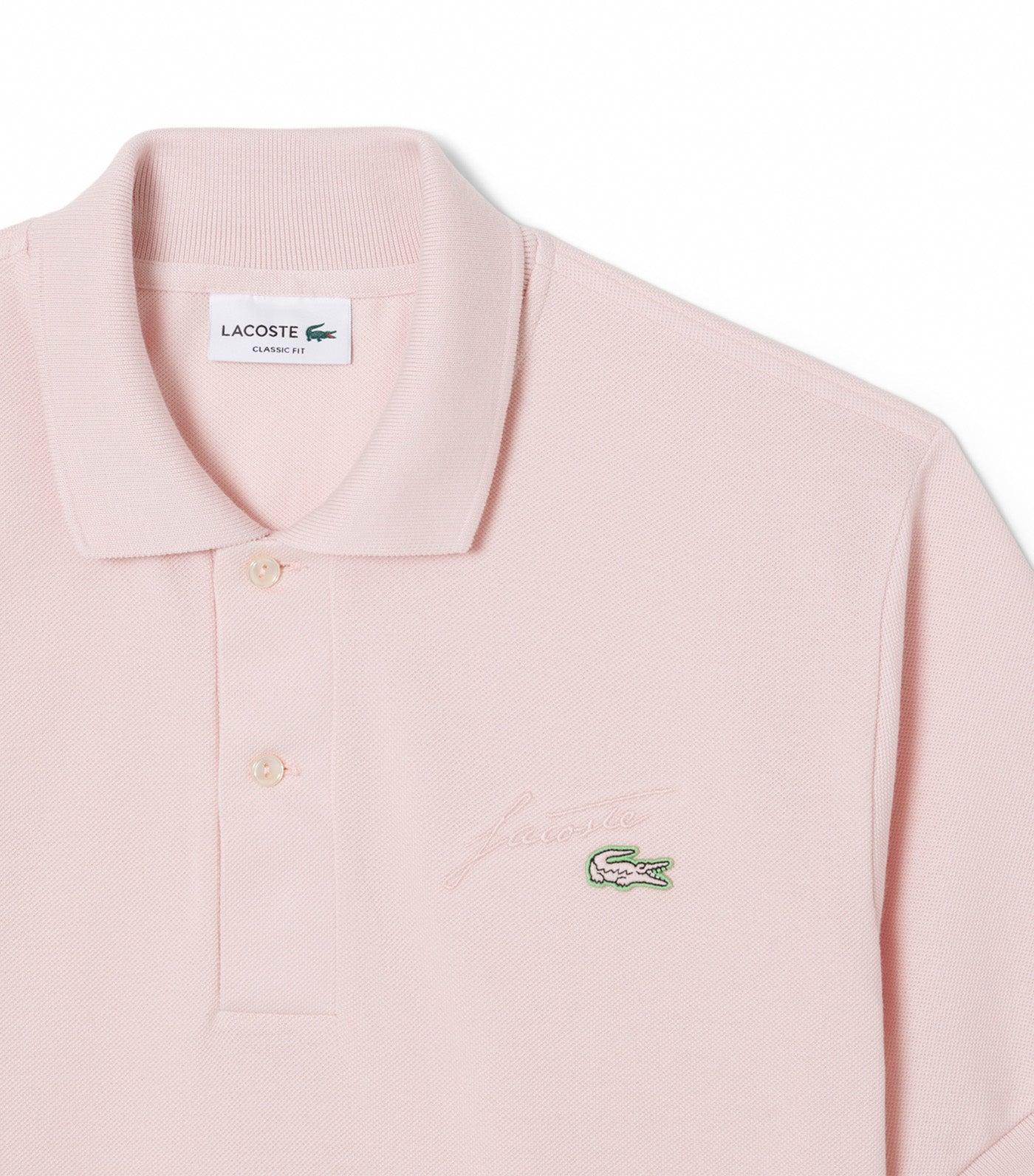 Classic Fit Embroidery Detail Piqué Polo Shirt
