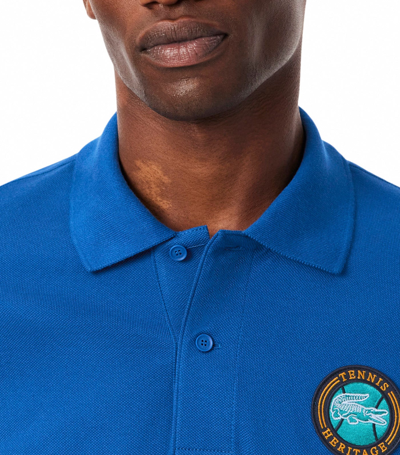 Lacoste Classic Fit Petit Piqué Badge Polo Shirt France Blue