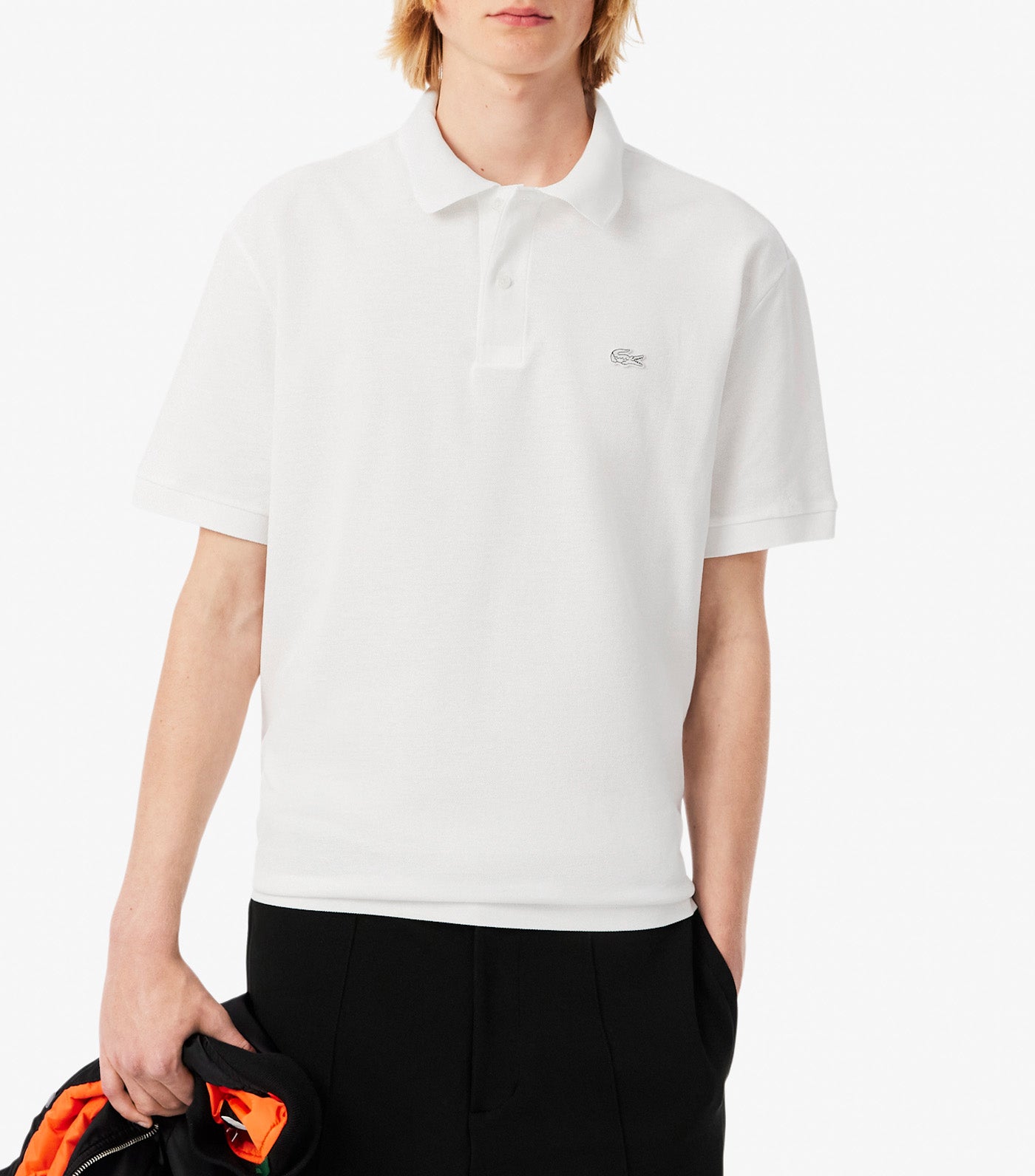 Loose Fit Heavy Piqué Polo Shirt White