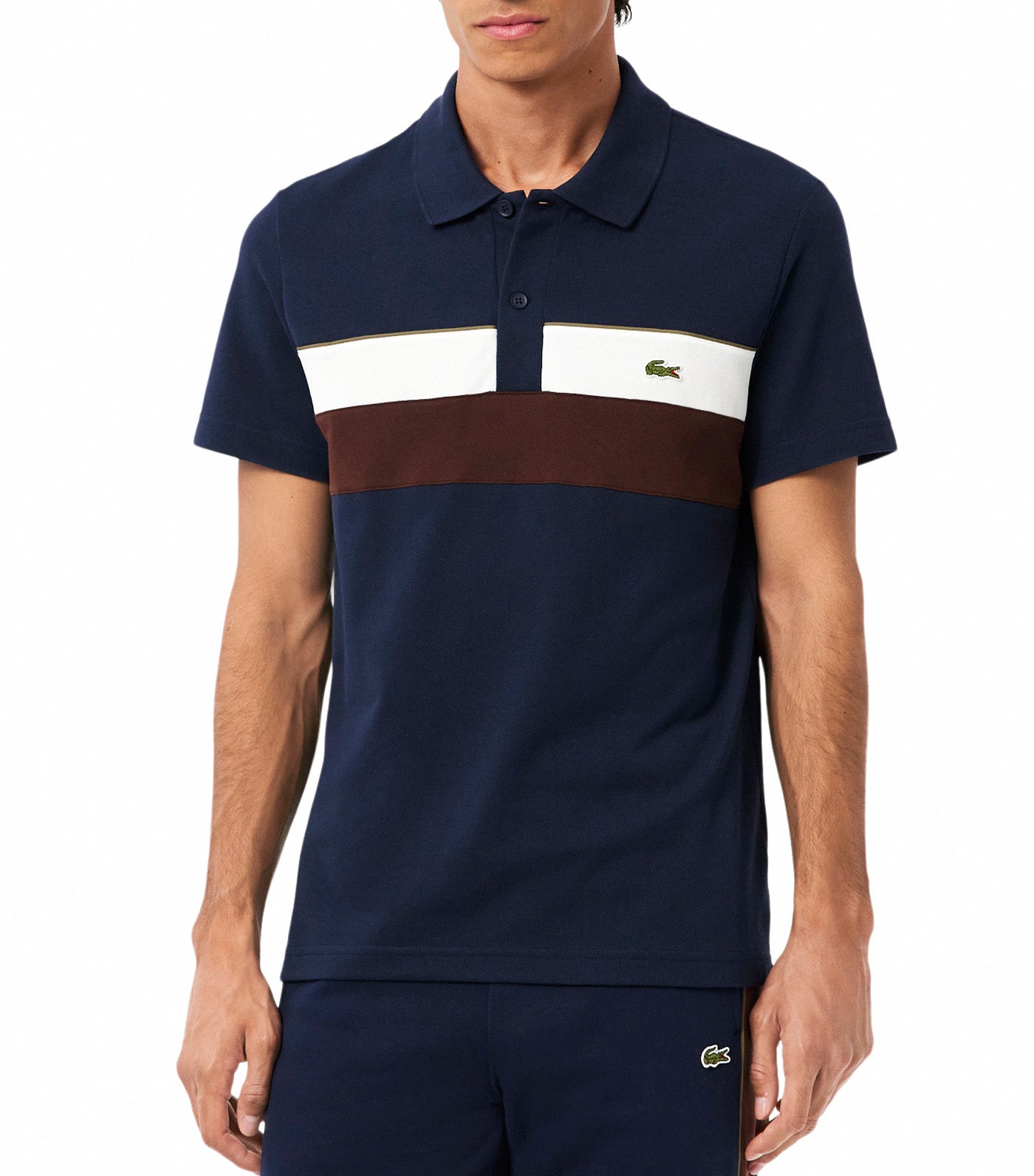 Regular Fit Color-Block Petit Piqué Polo Shirt