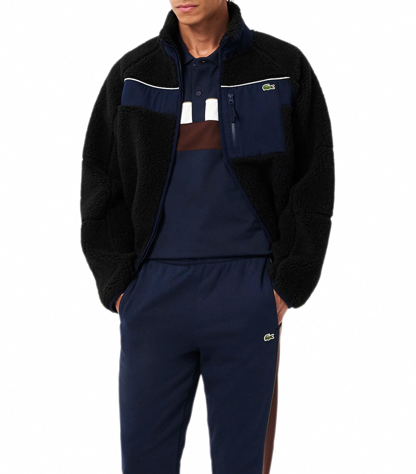 Regular Fit Color-Block Petit Piqué Polo Shirt