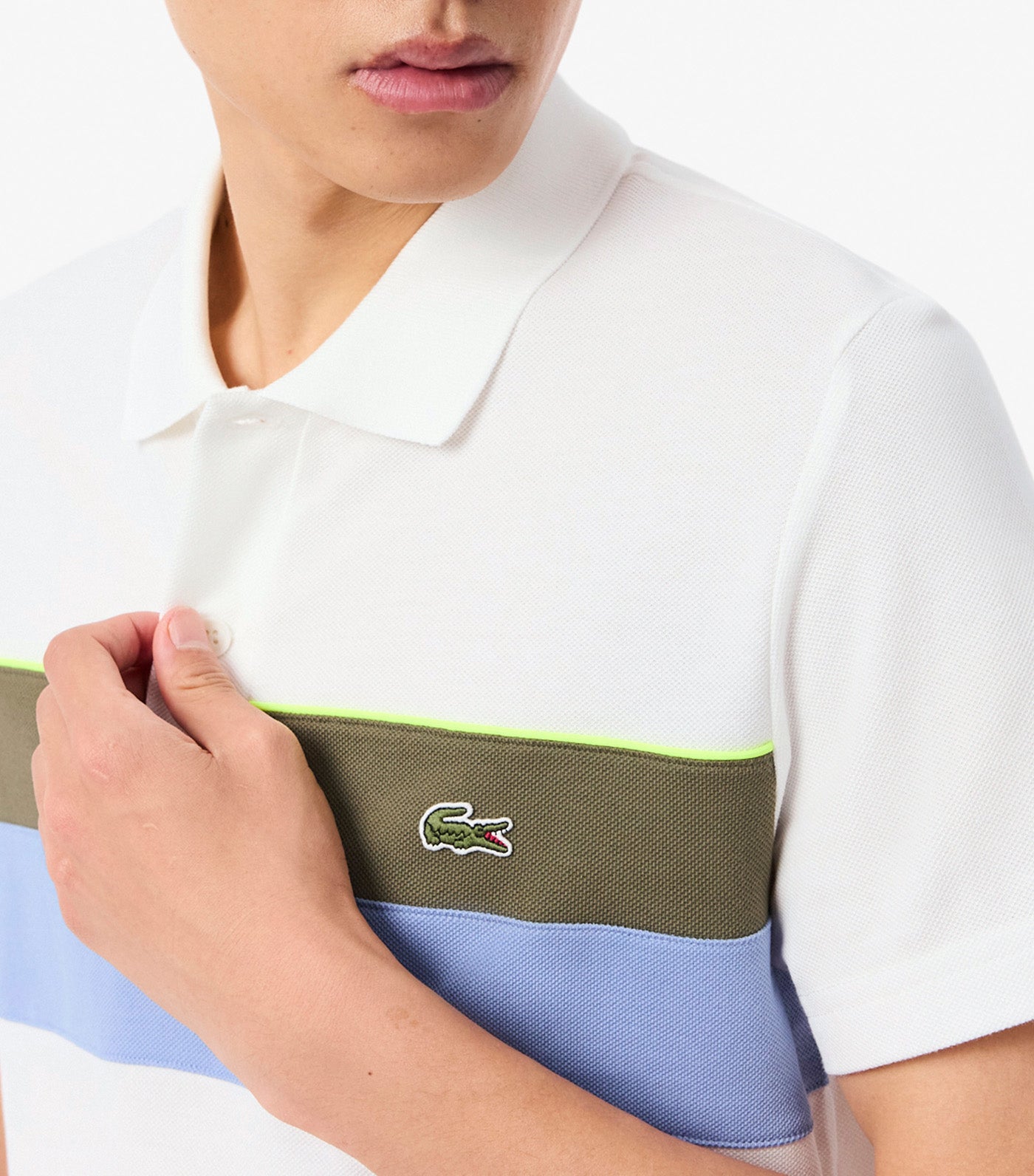 Regular Fit Color-Block Petit Piqué Polo Shirt