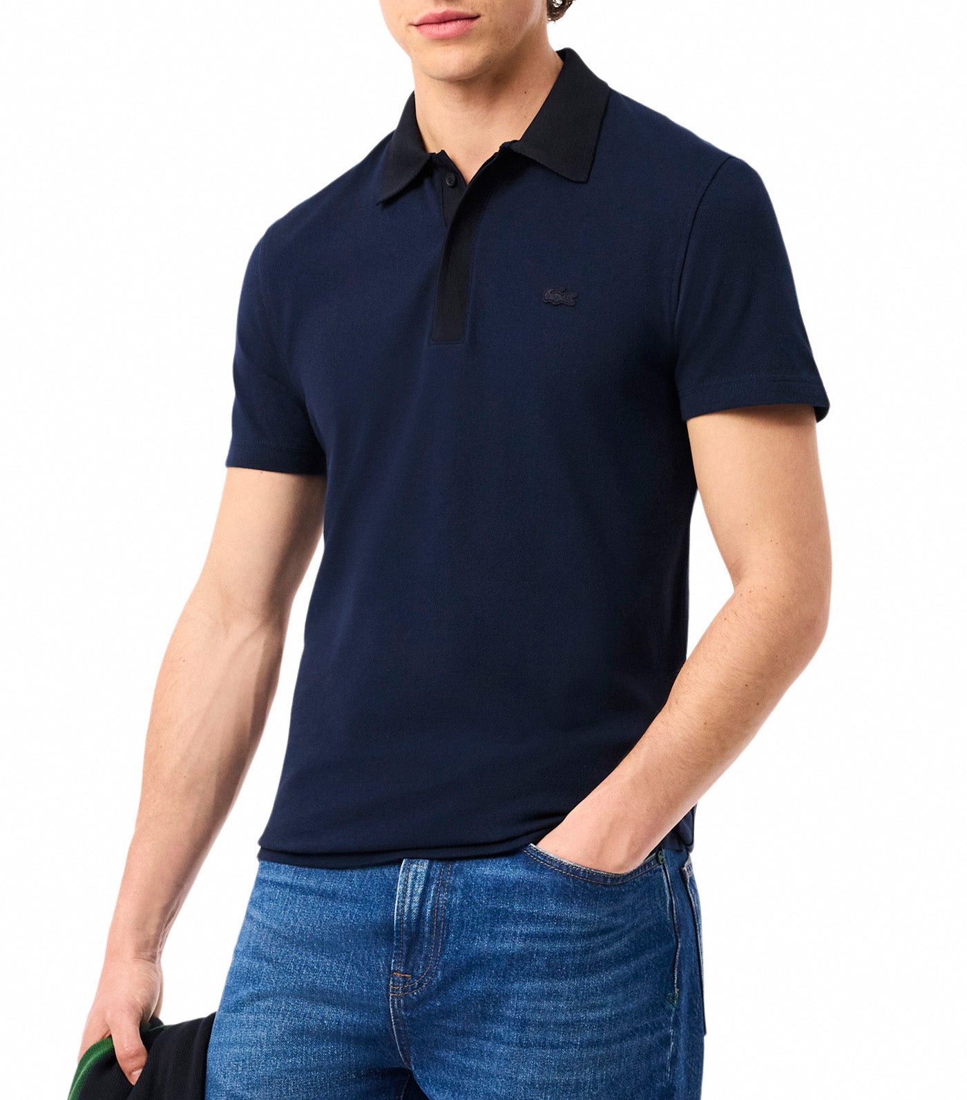 Regular Fit Piqué Polo Shirt Navy Blue/Abysm