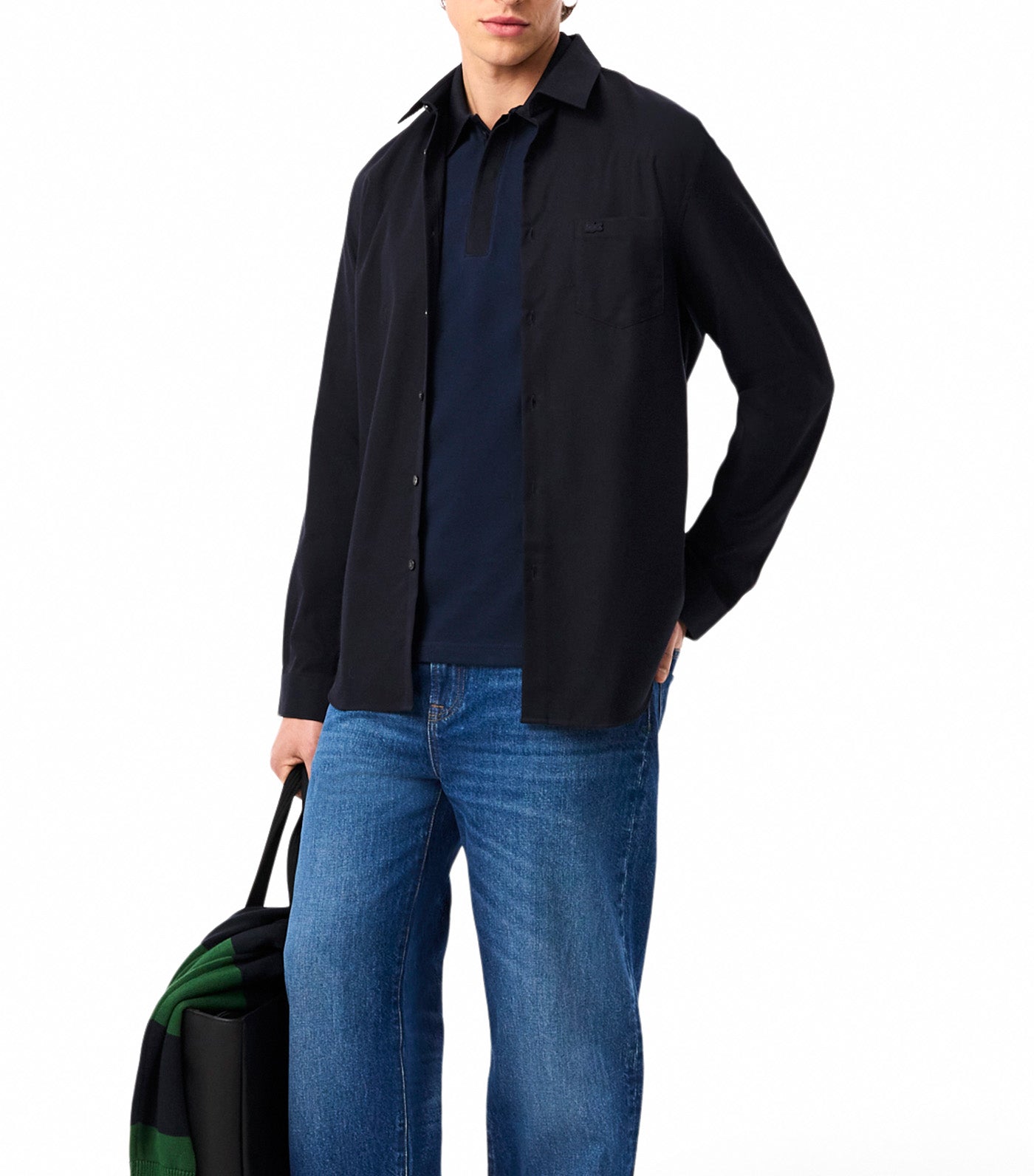 Regular Fit Piqué Polo Shirt Navy Blue/Abysm