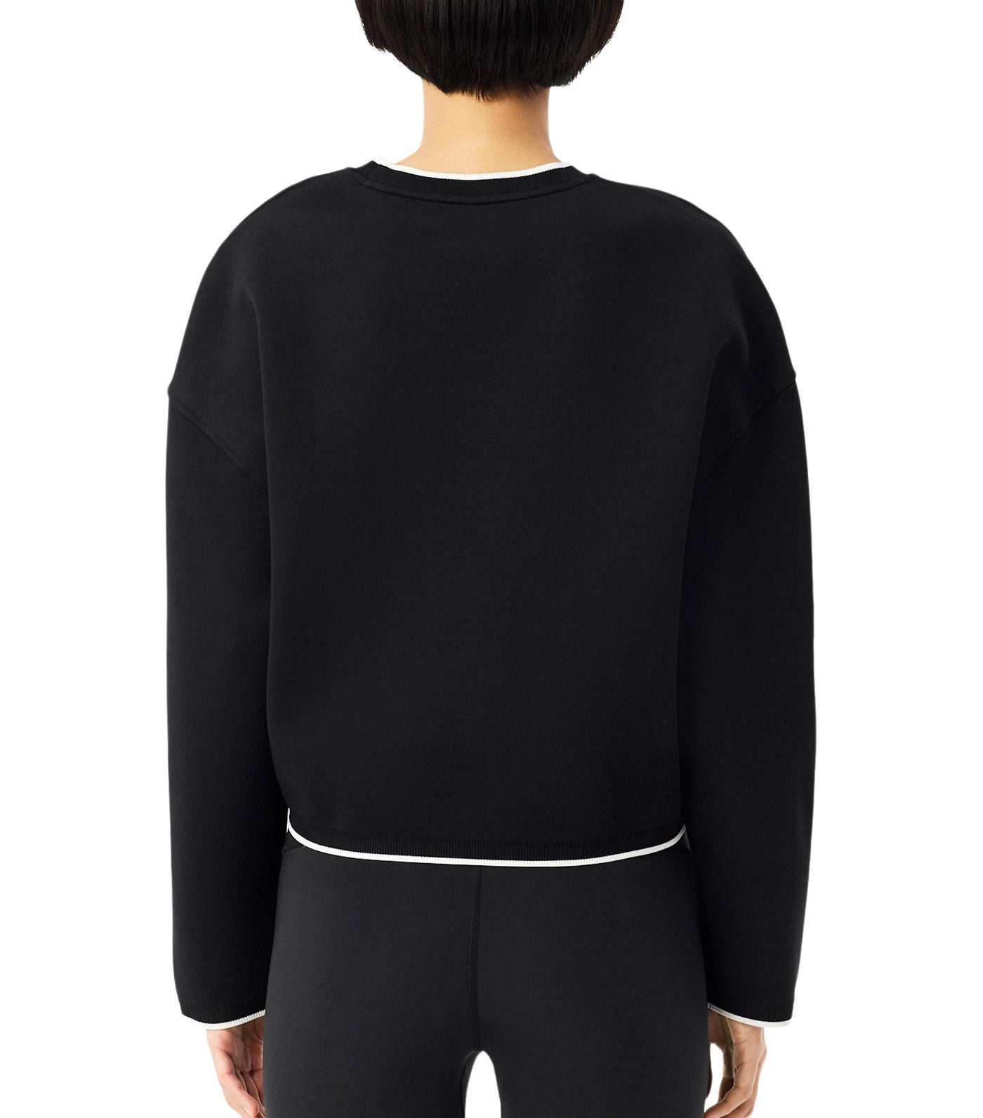 Contrast Trim Sport Sweatshirt Black/Flour