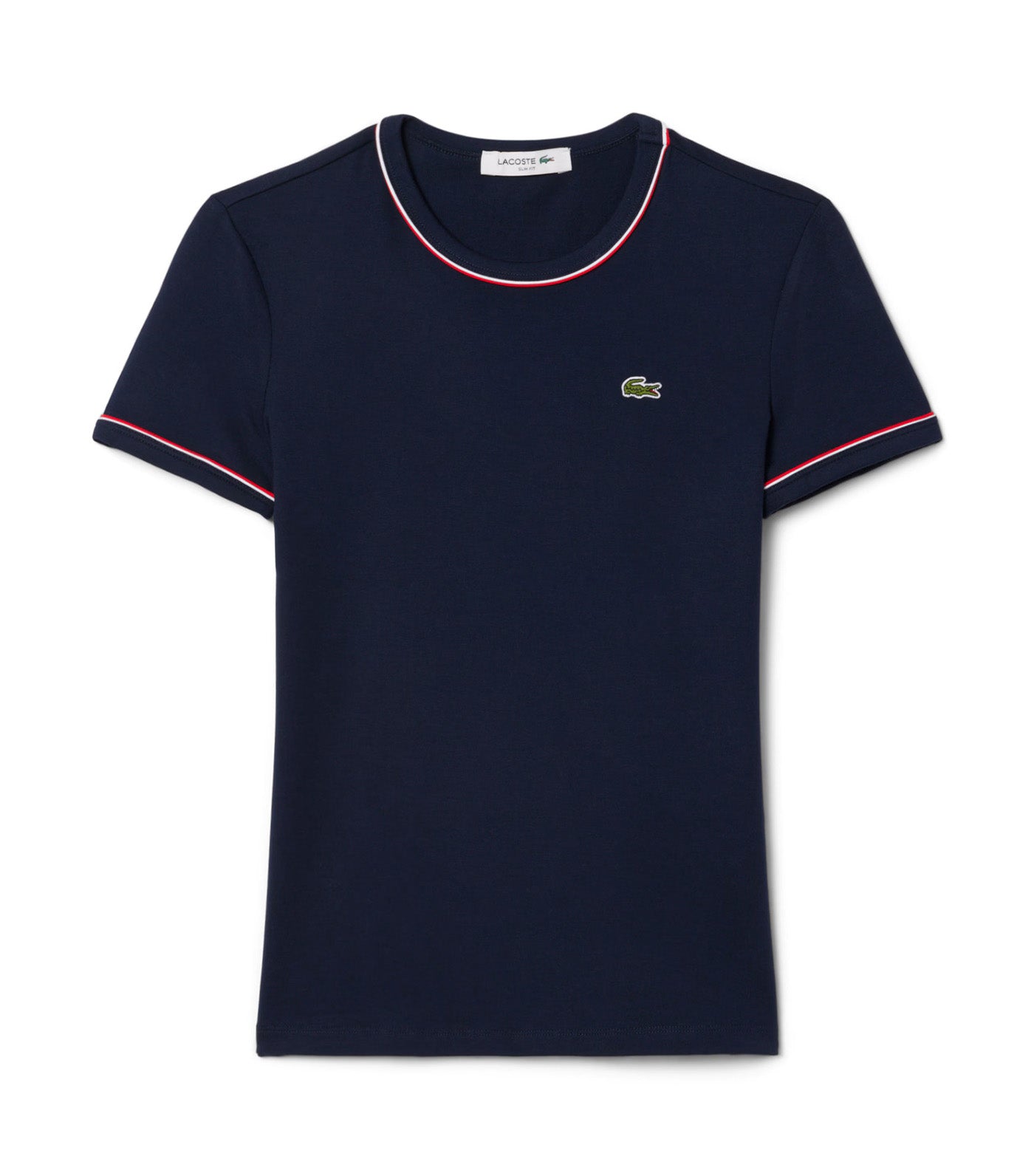 Trim Accent Jersey T-Shirt Navy Blue/Red/White