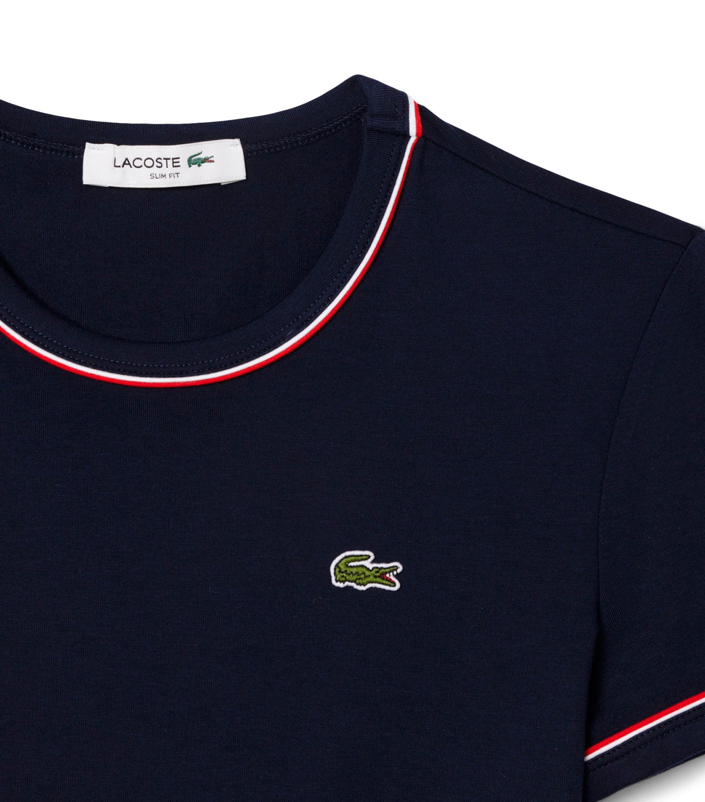 Trim Accent Jersey T-Shirt Navy Blue/Red/White