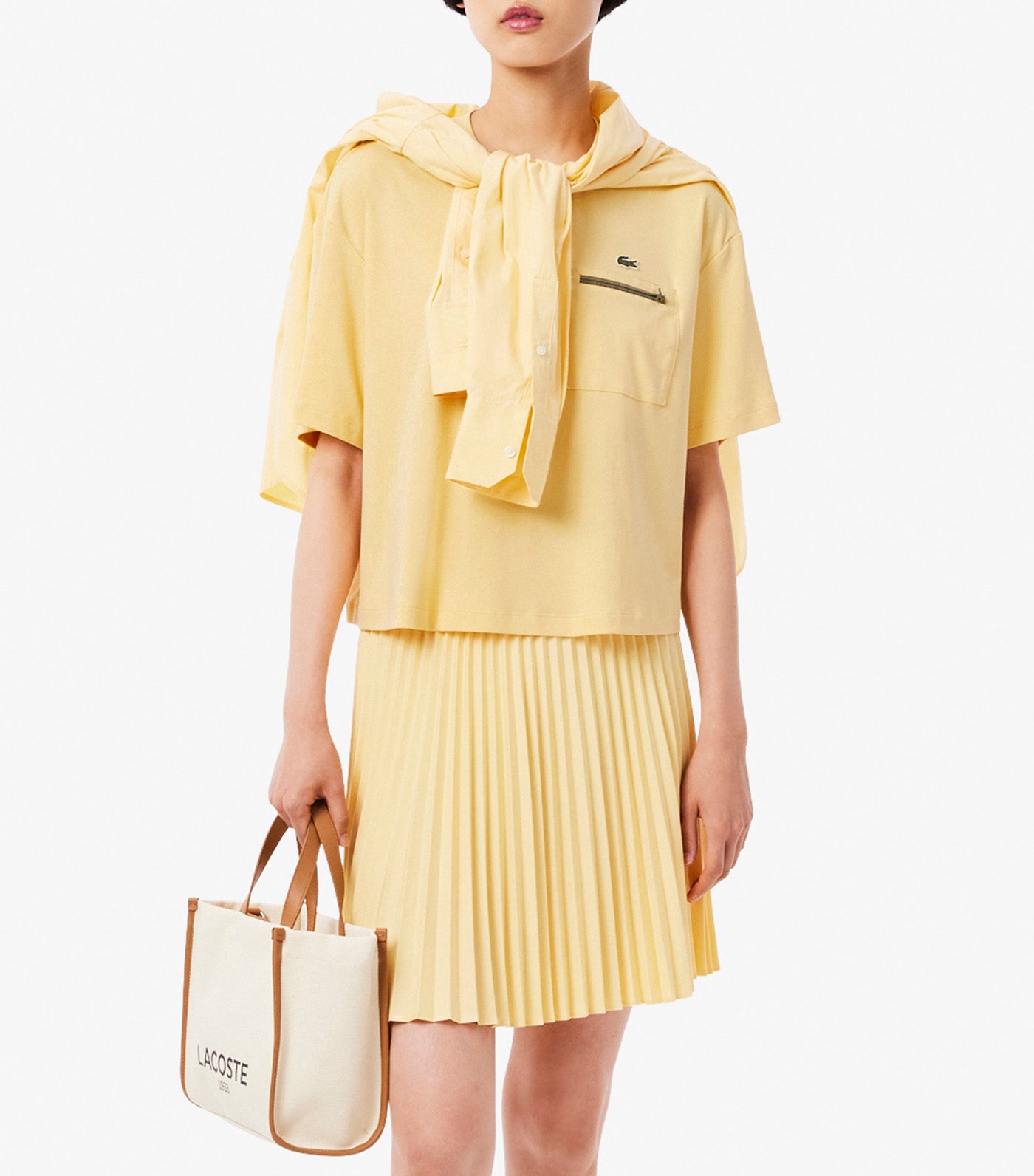 Oversized Zipped Pocket Detail T-Shirt