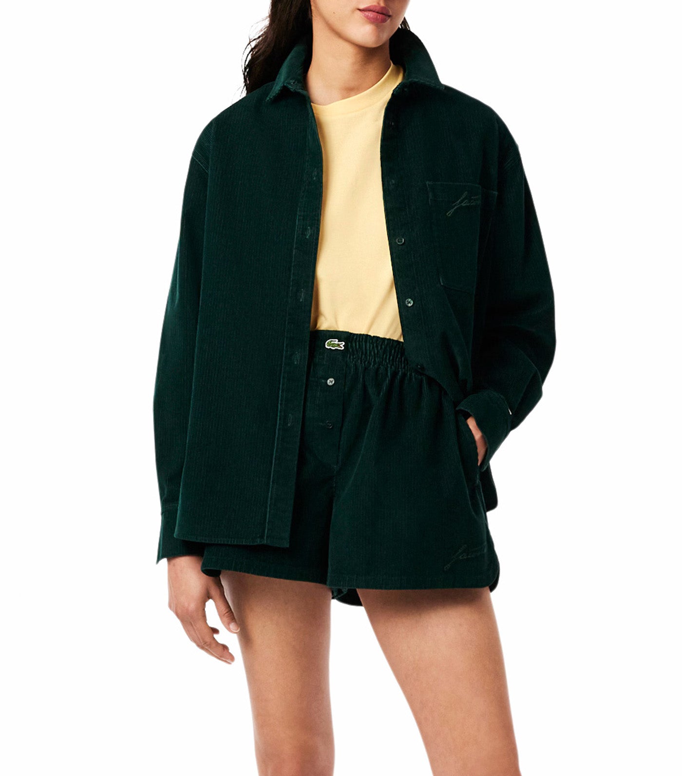 Oversized Short Cut Cotton Logo T-Shirt