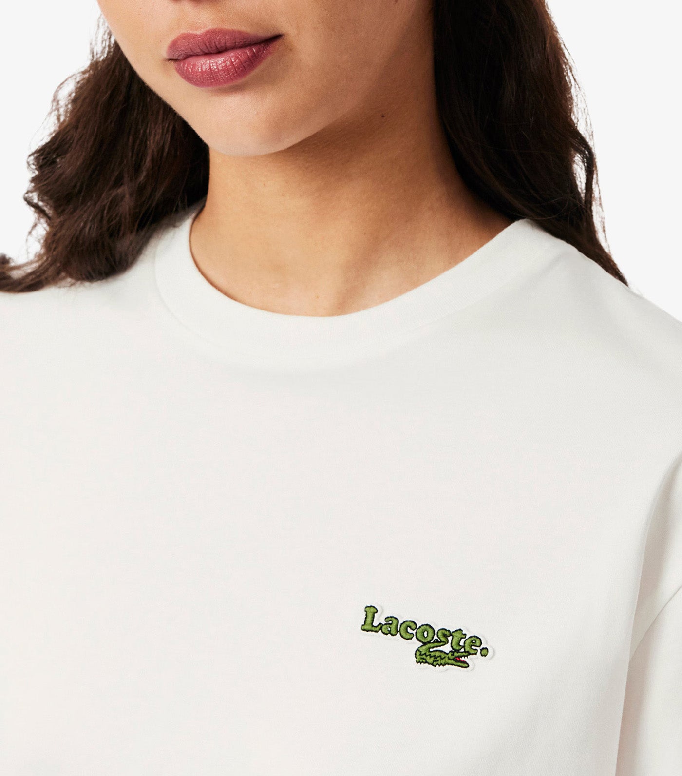 Oversized Short Cut Cotton Logo T-Shirt