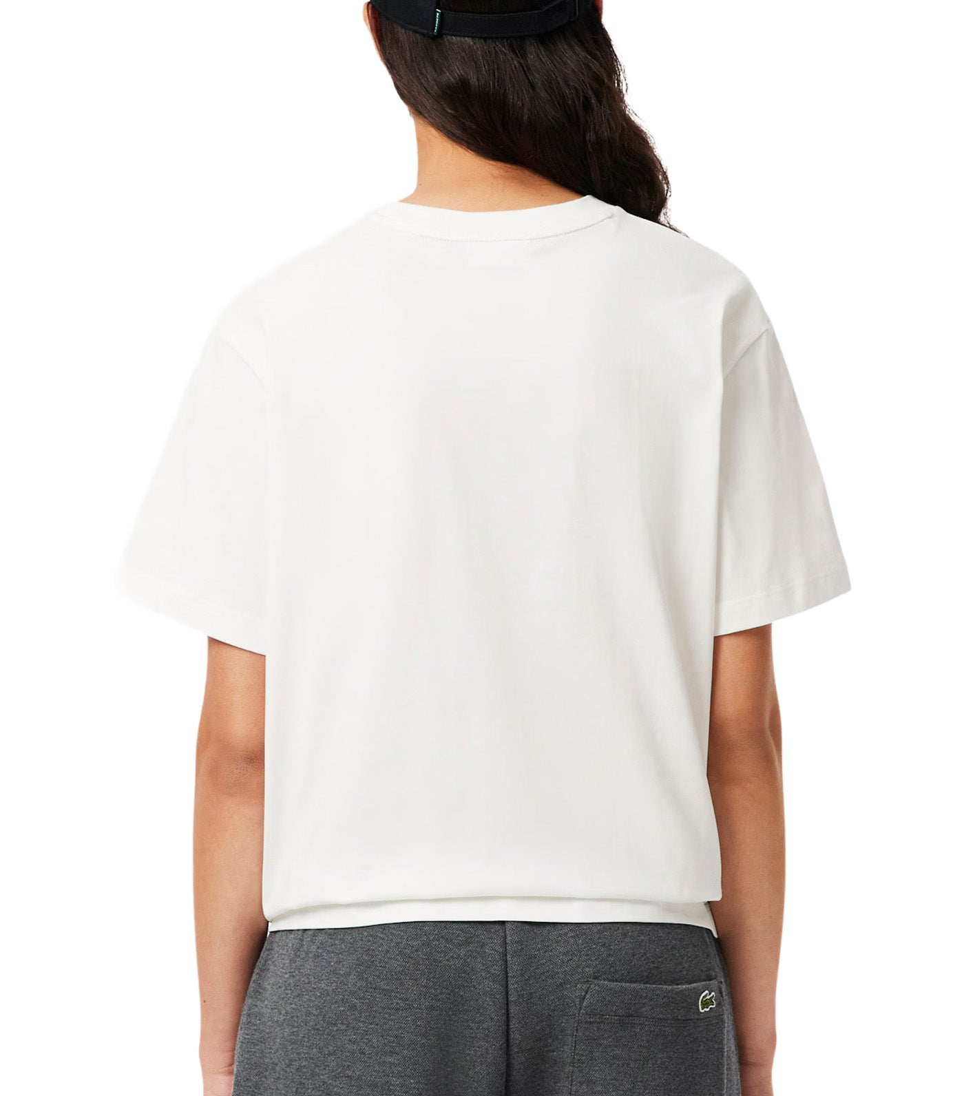 Oversized Short Cut Cotton Logo T-Shirt