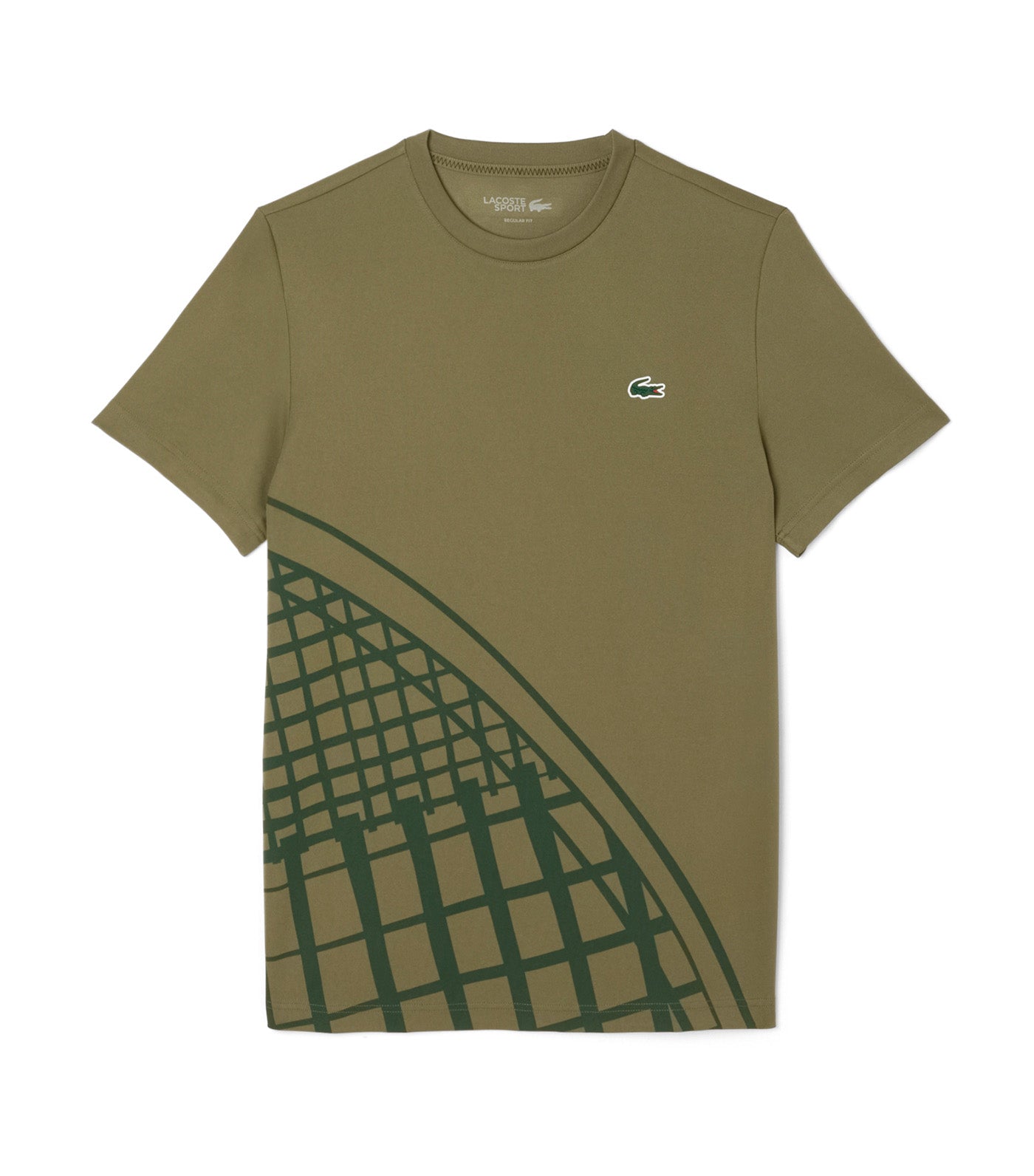 Lacoste Ultra Dry Printed Tennis T-Shirt Olive