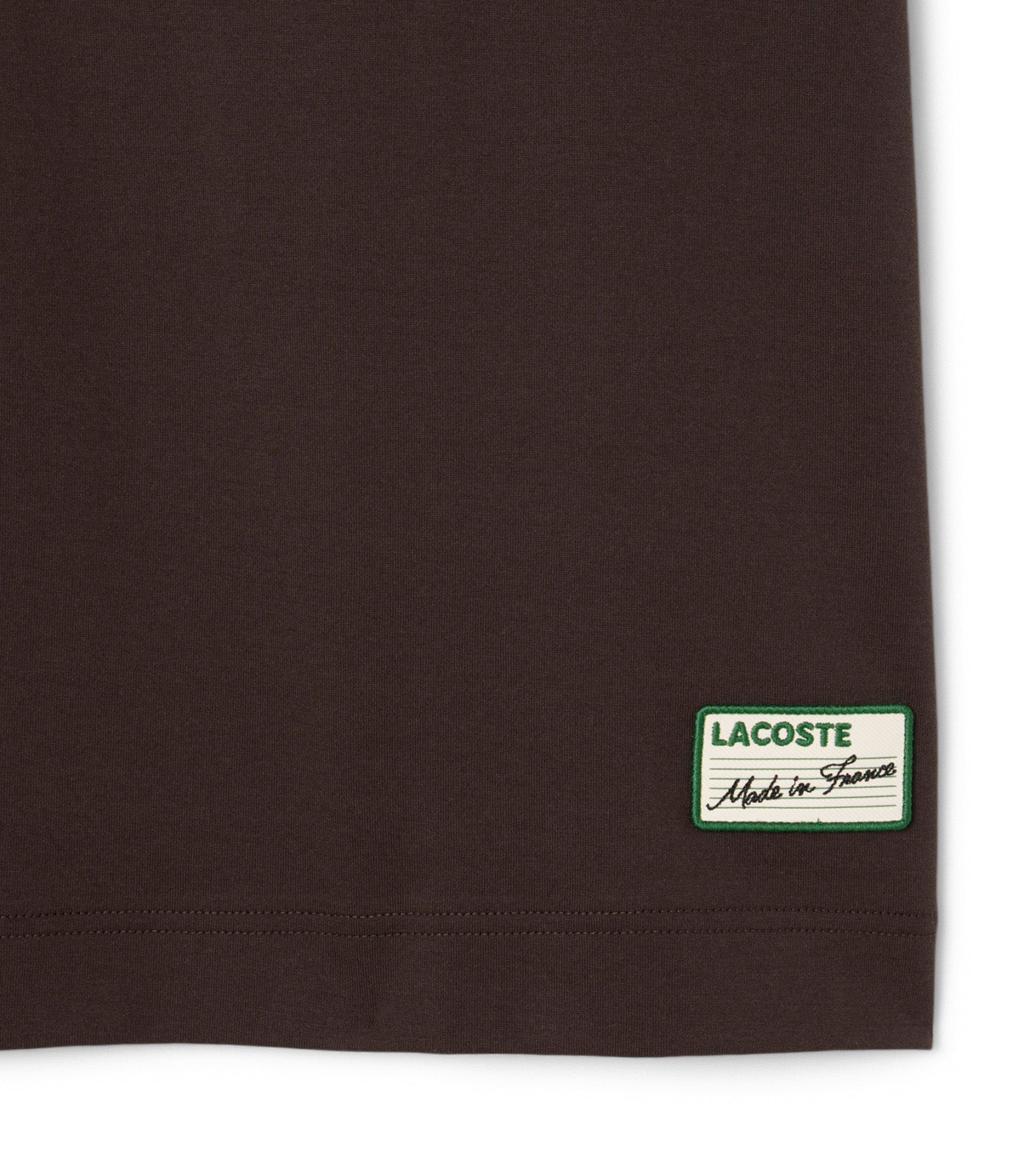 Lacoste French Made Stripe Neck T-Shirt Port 