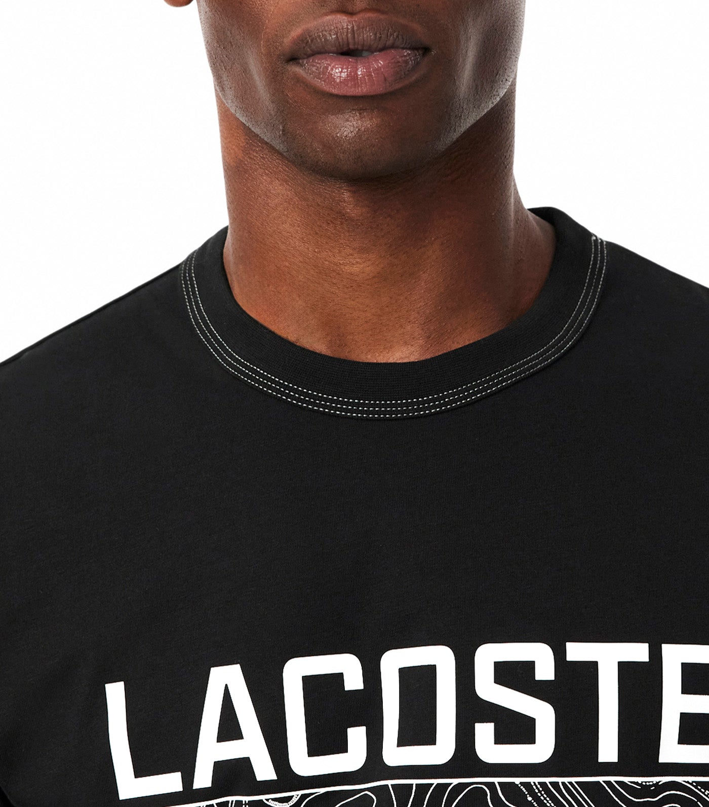 Lacoste Midweight Printed Jersey T-Shirt Black