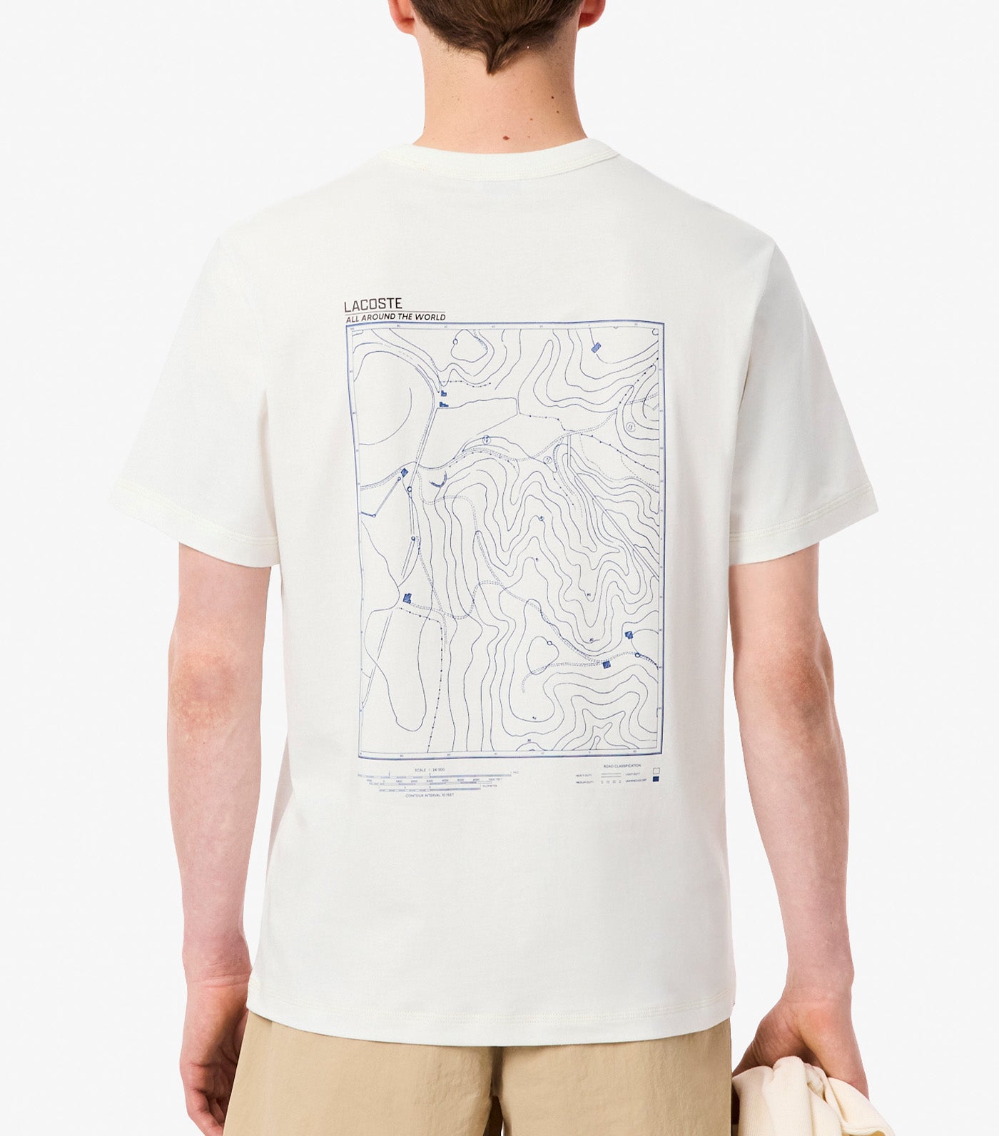 Lacoste Multi Print Jersey T-Shirt Flour