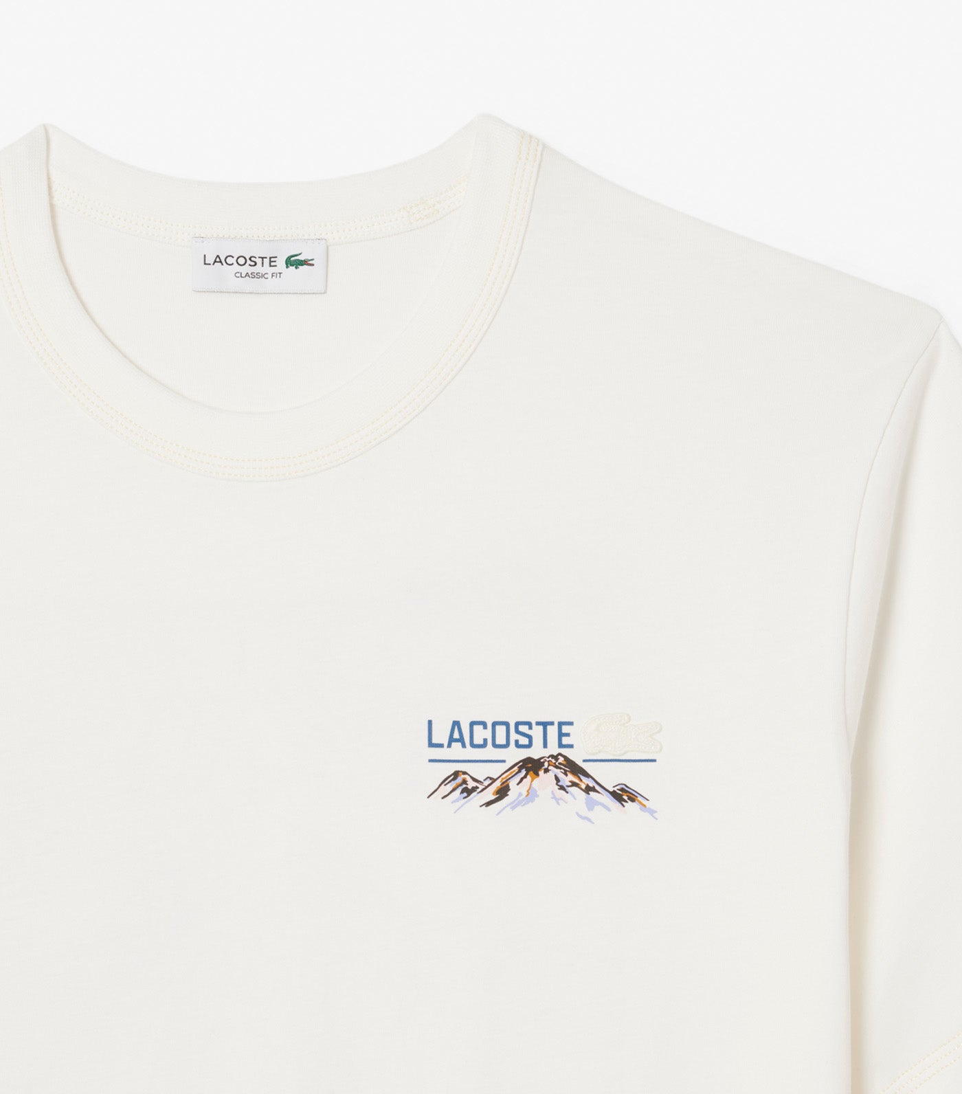 Lacoste Multi Print Jersey T-Shirt Flour