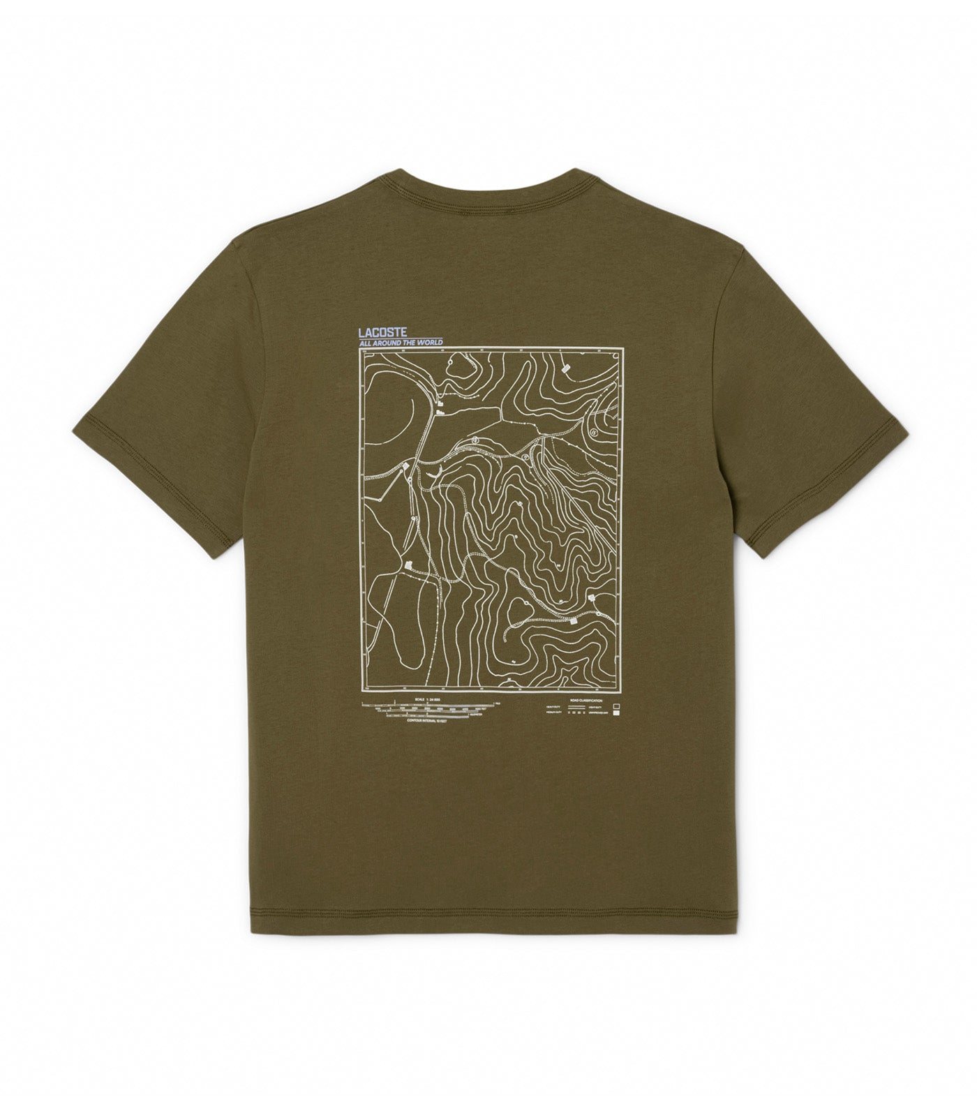 Lacoste Multi Print Jersey T-Shirt Olive