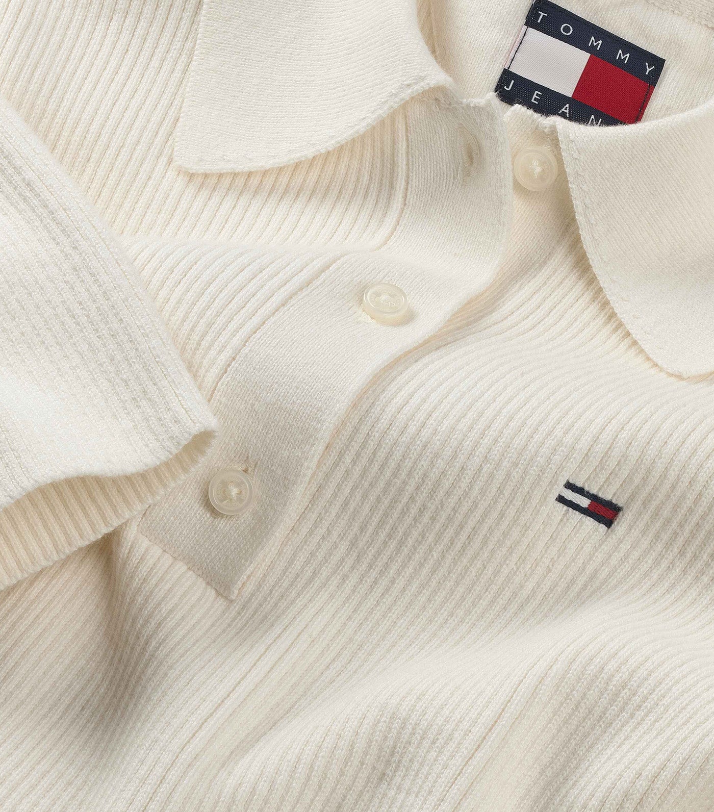 Tommy Jeans Fit & Flare Sweater Polo Mini Dress