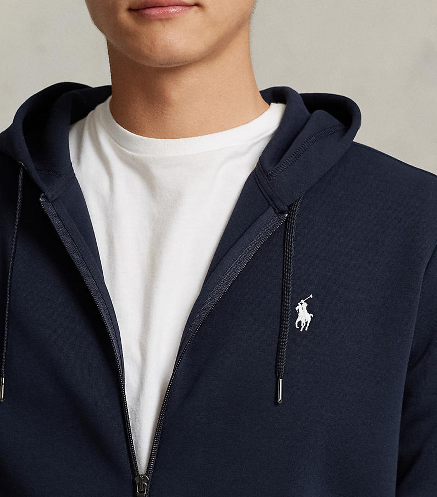 Polo Ralph Lauren Double-Knit Full-Zip Hoodie Navy