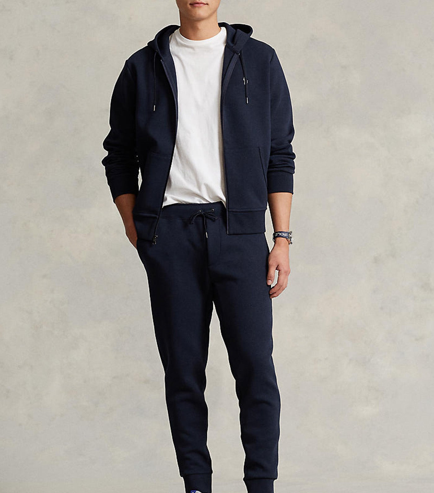 Polo Ralph Lauren Double-Knit Full-Zip Hoodie Navy