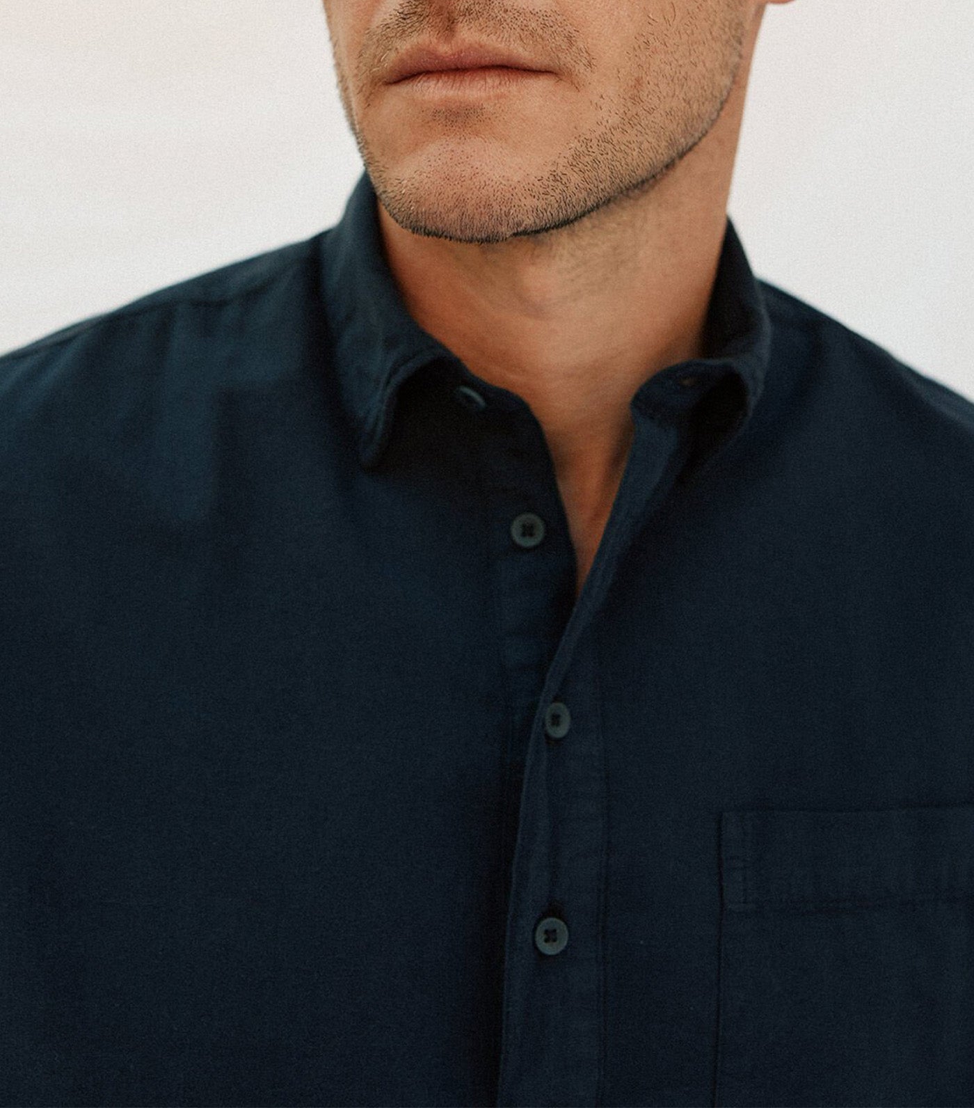 Plain Cotton Linen Short Sleeve Shirt