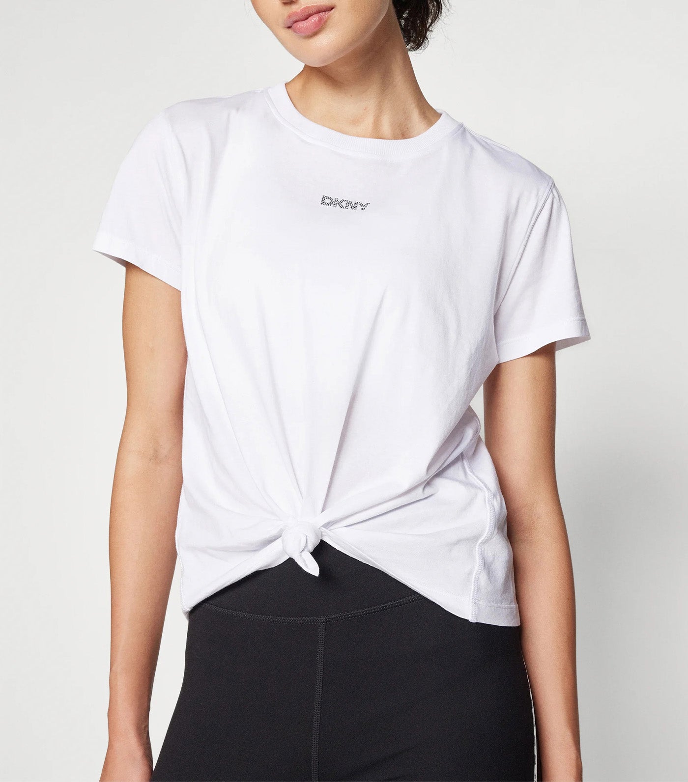 Mini Stud Logo Knot Front T-Shirt