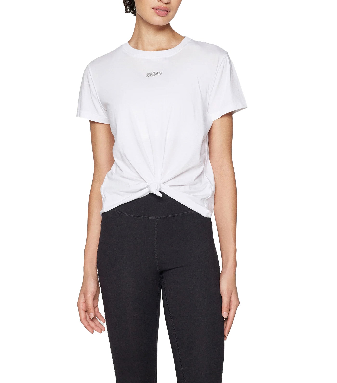 Mini Stud Logo Knot Front T-Shirt
