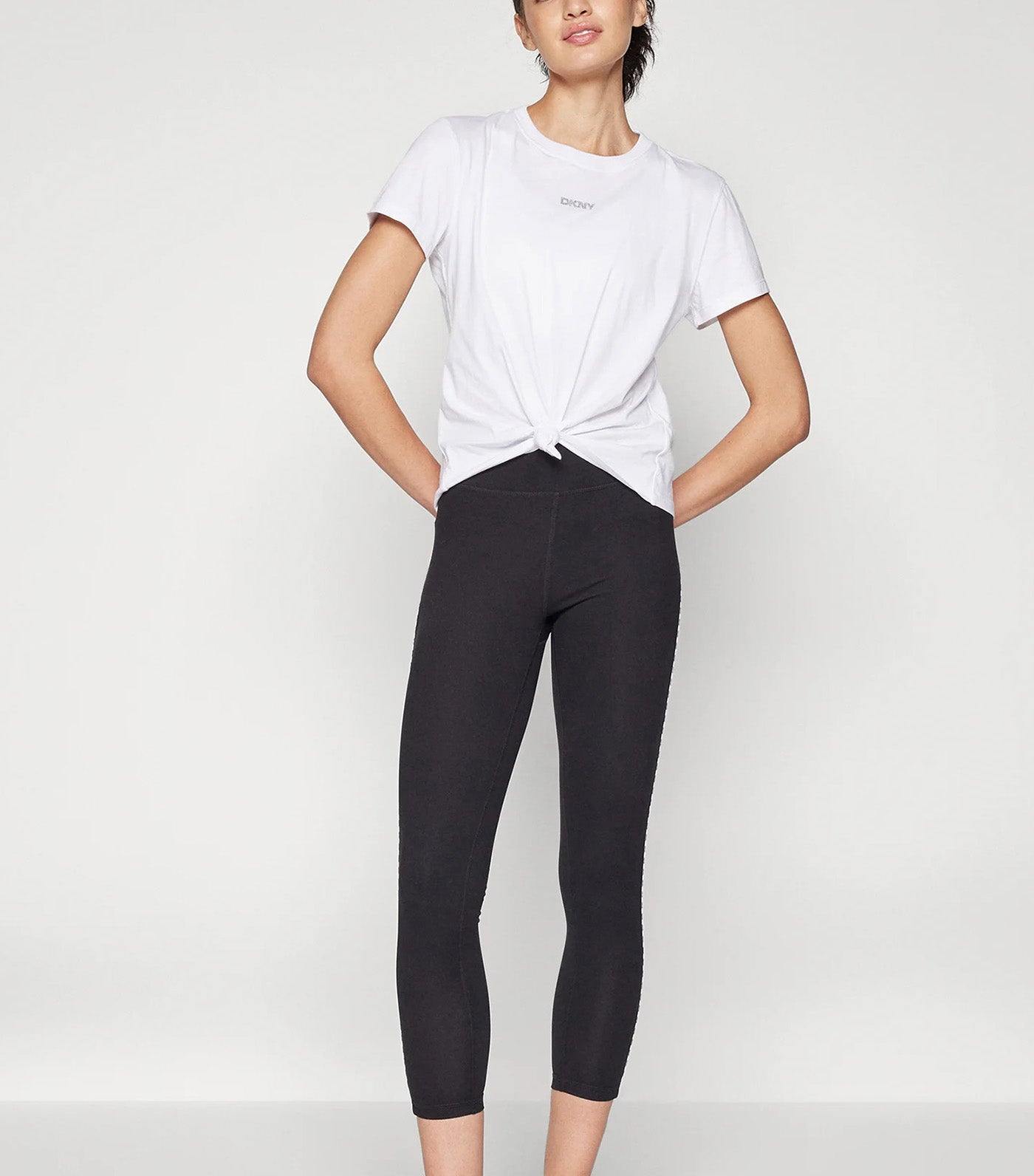Mini Stud Logo Knot Front T-Shirt