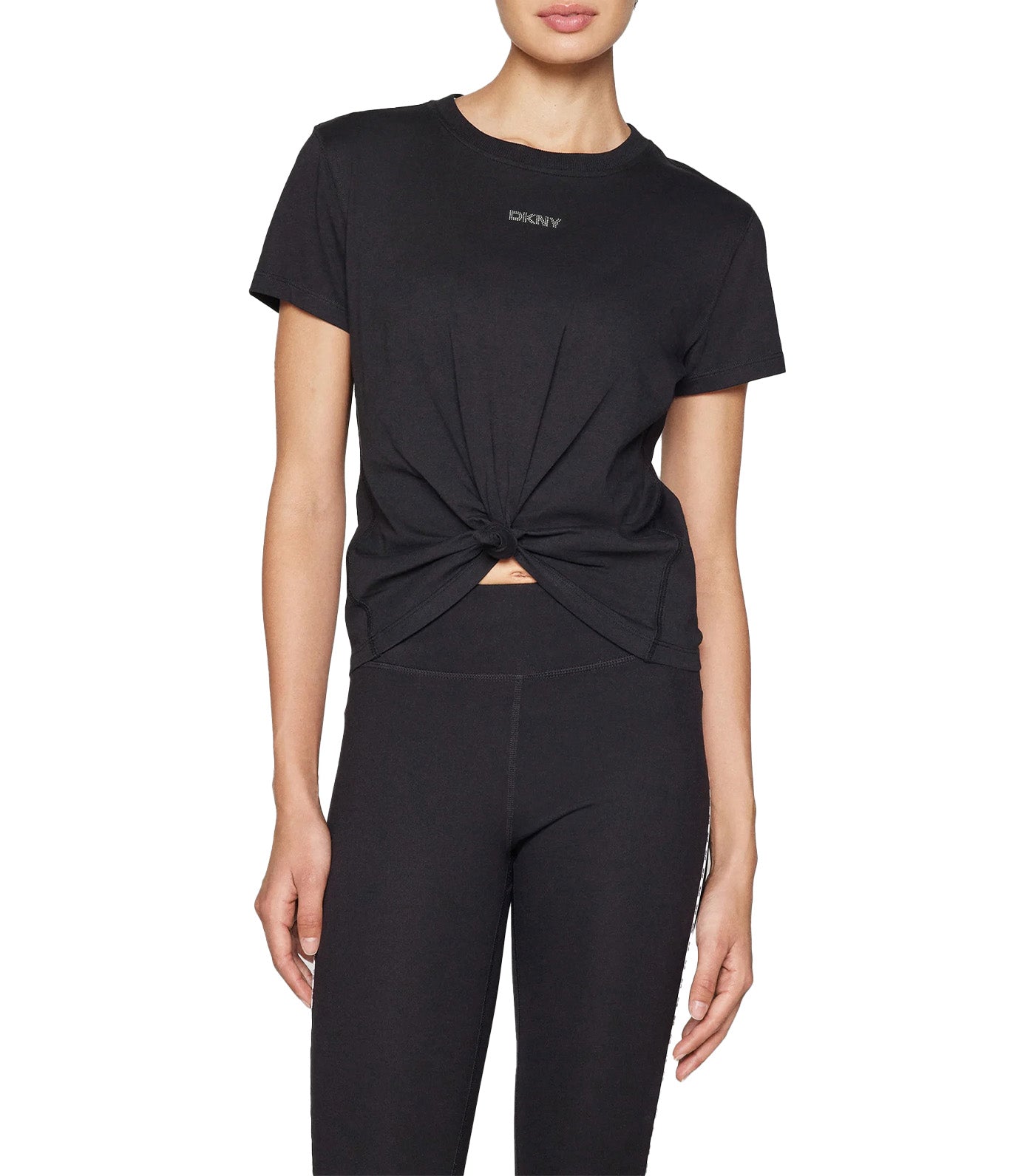 Mini Stud Logo Knot Front T-Shirt