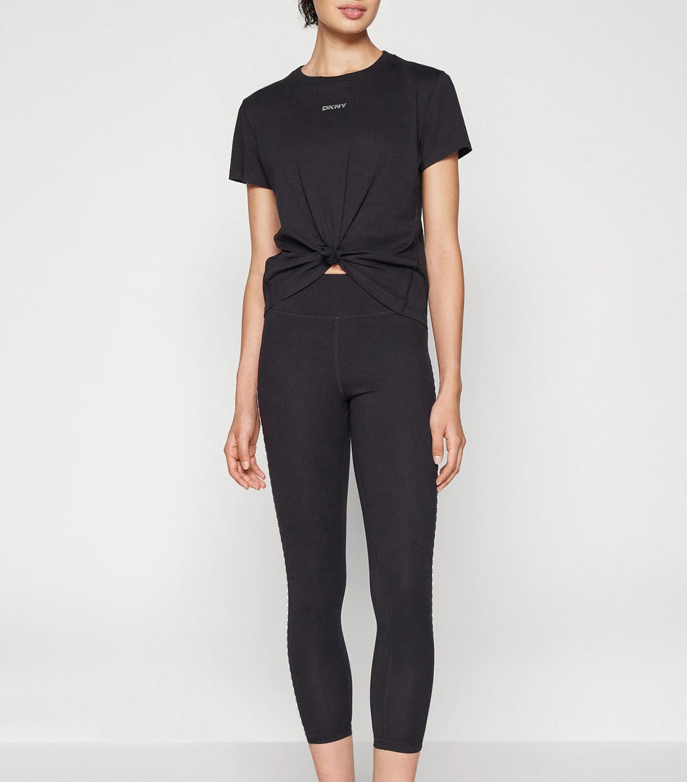 Mini Stud Logo Knot Front T-Shirt