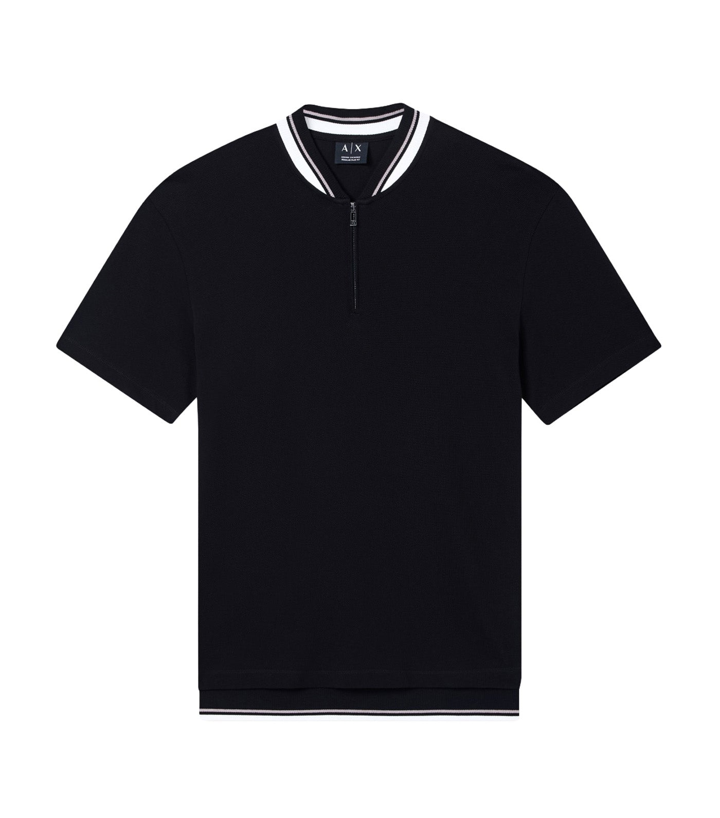 Regular Fit Cotton Pique Polo Shirt Black