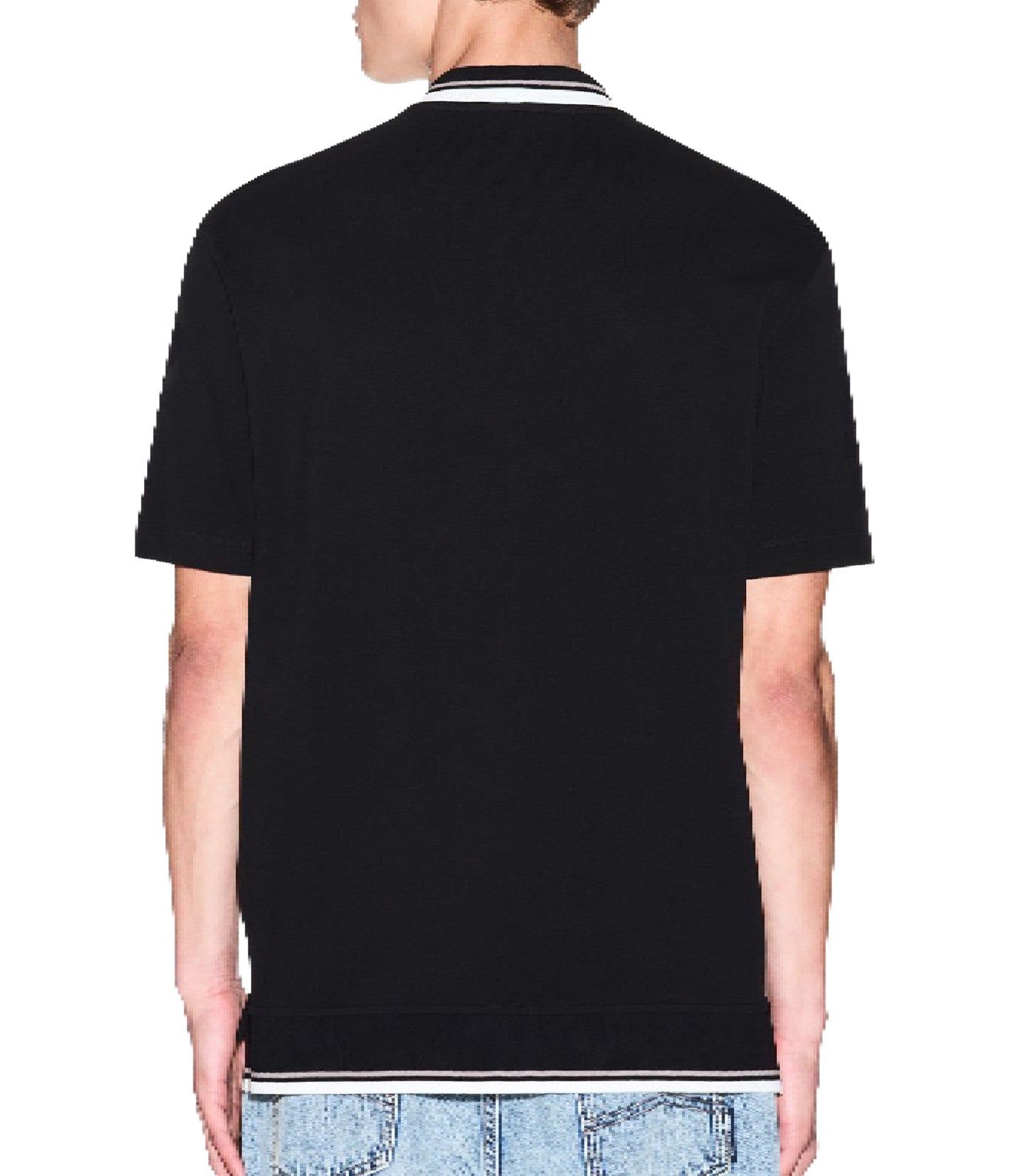 Regular Fit Cotton Pique Polo Shirt Black