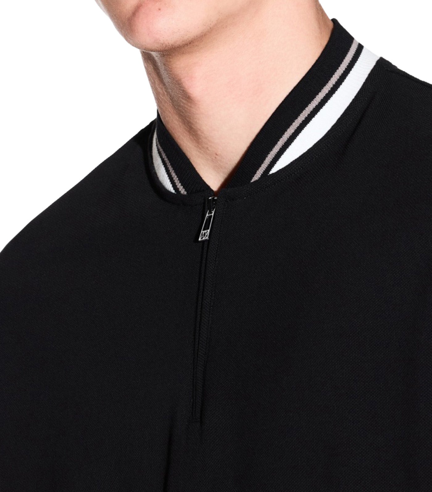 Regular Fit Cotton Pique Polo Shirt Black