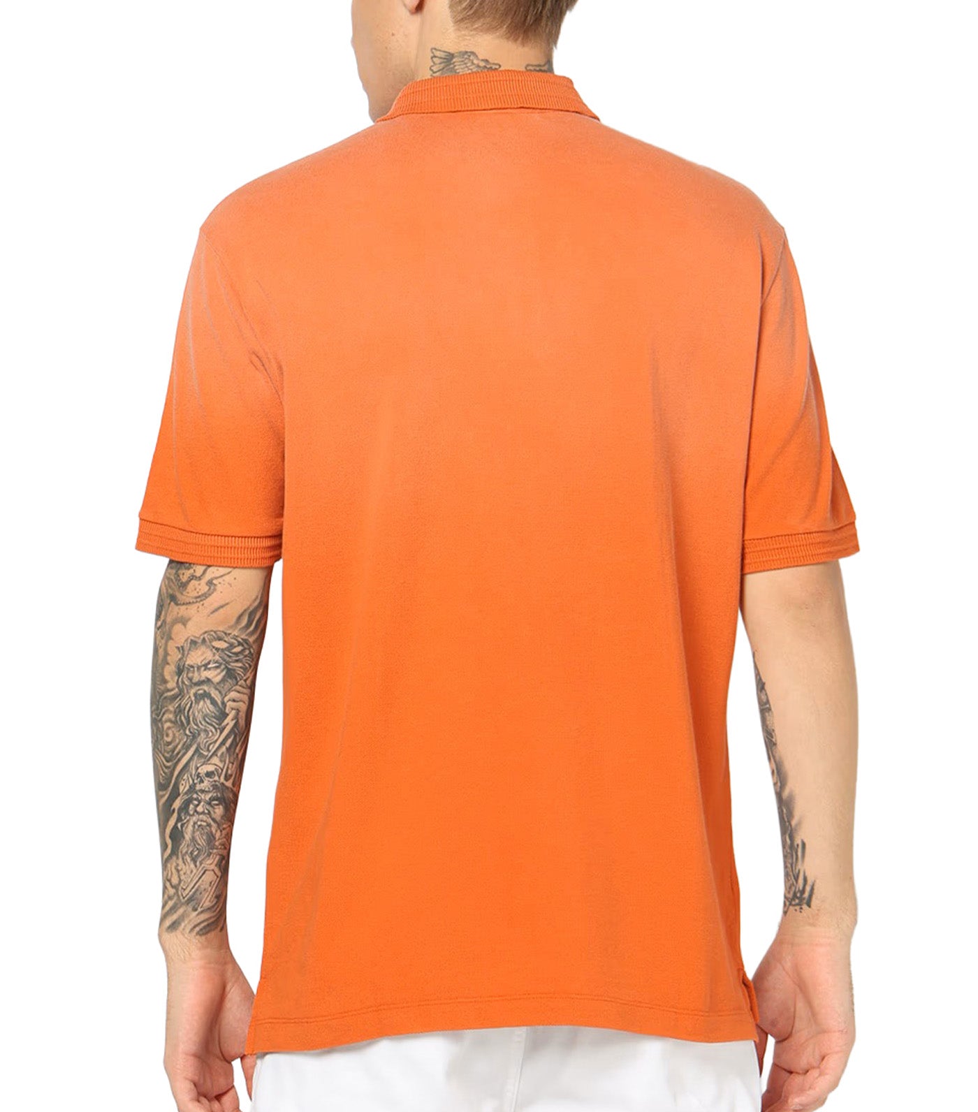 Typographic Logo Regular Fit Polo Shirt Orange Rust