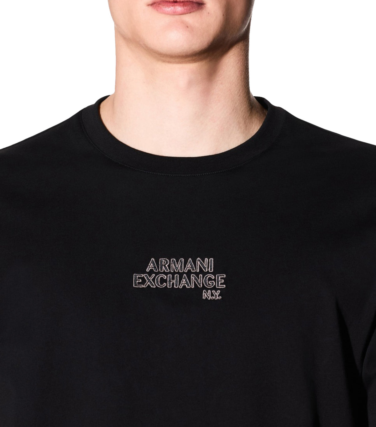 Slim Fit Jersey T-Shirt with Logo Black