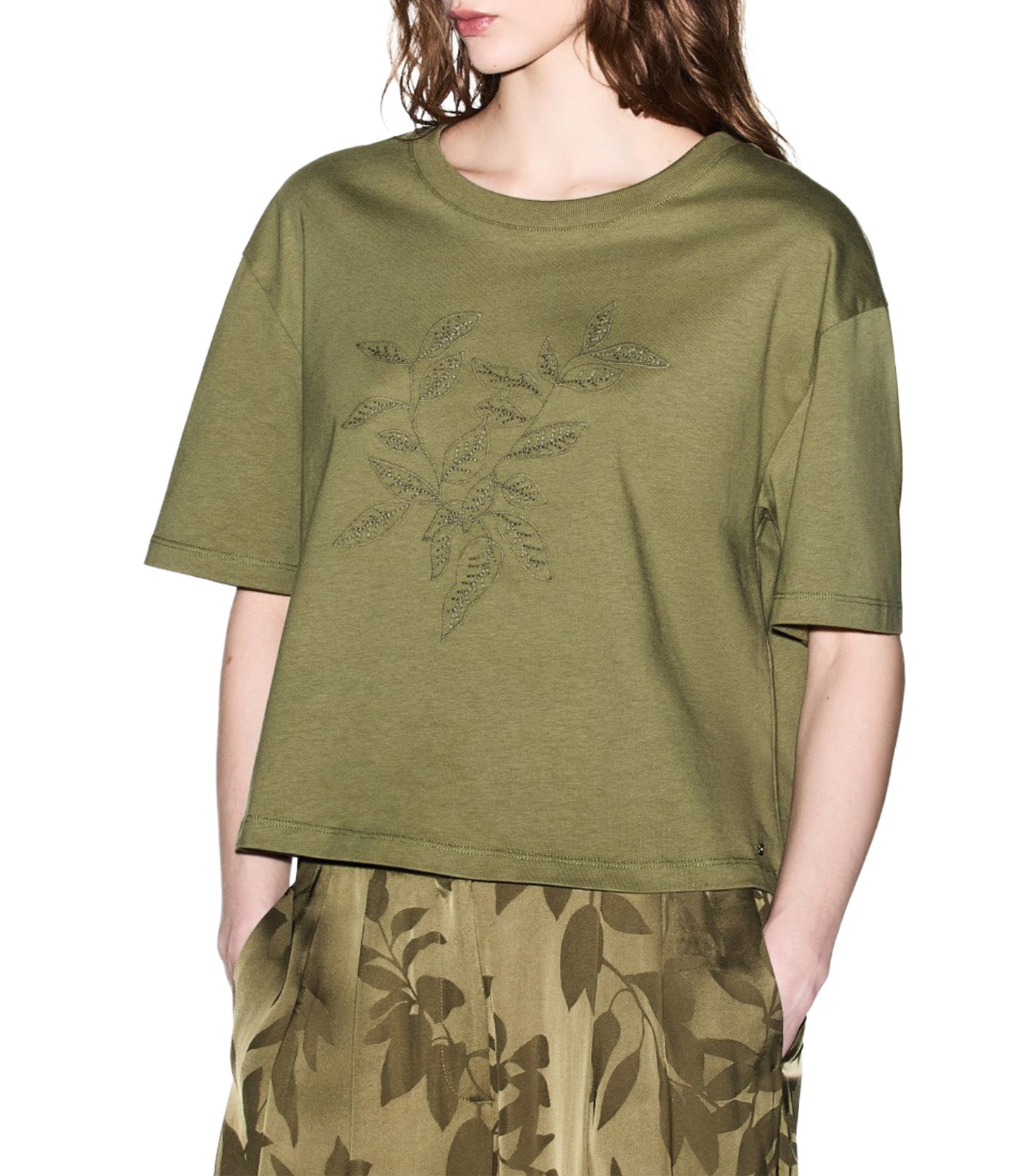 Cropped Heavy Jersey T-Shirt Savanna