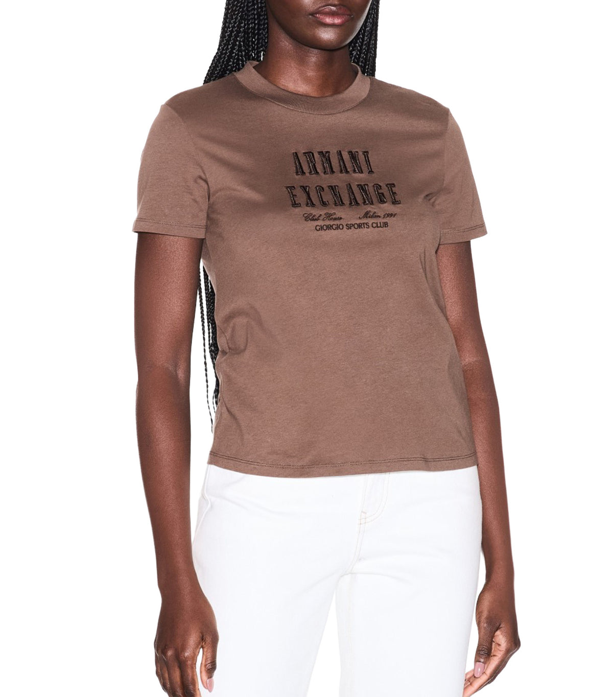 Regular Boxy Fit T-Shirt in Cotton Jersey Earth