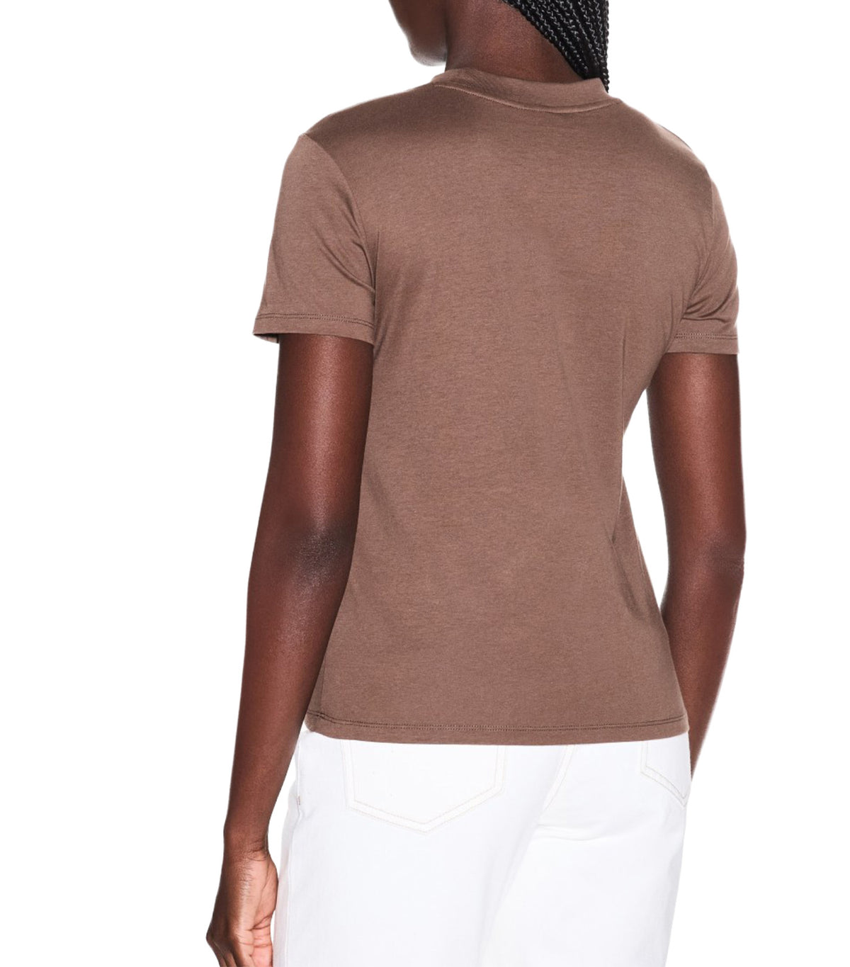 Regular Boxy Fit T-Shirt in Cotton Jersey Earth